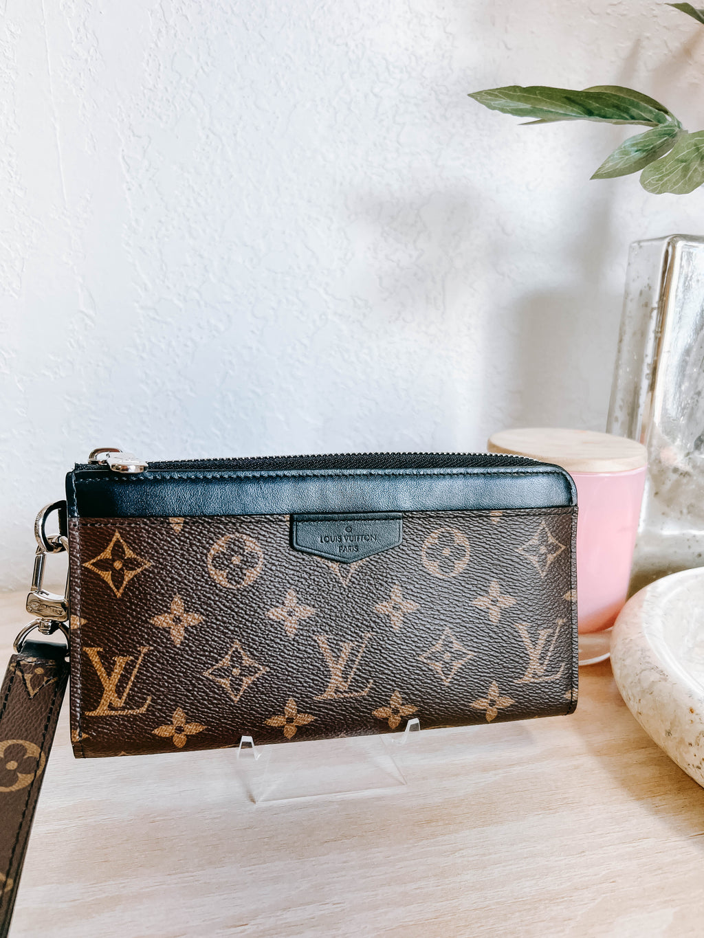 Louis Vuitton Monogram Macassar Zippy Dragonne Wallet