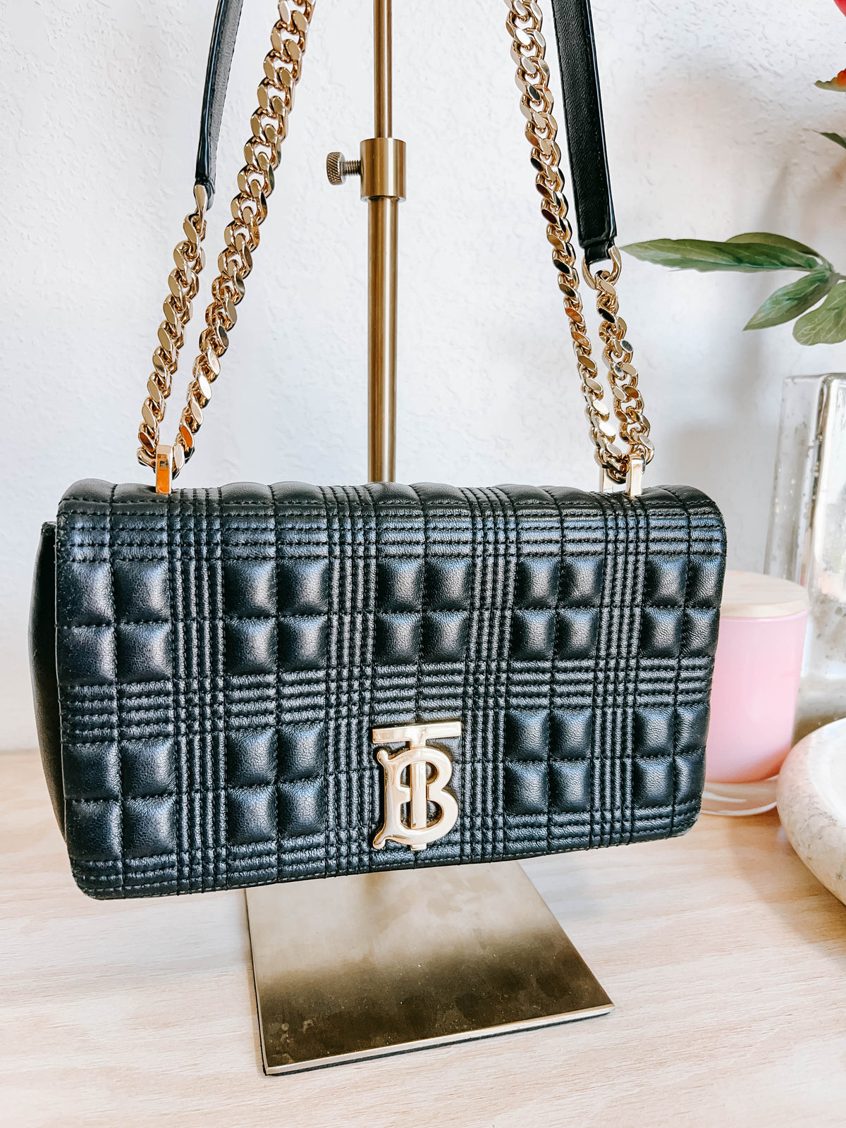 Burberry Small Quilted Lola Crossbody Bag
