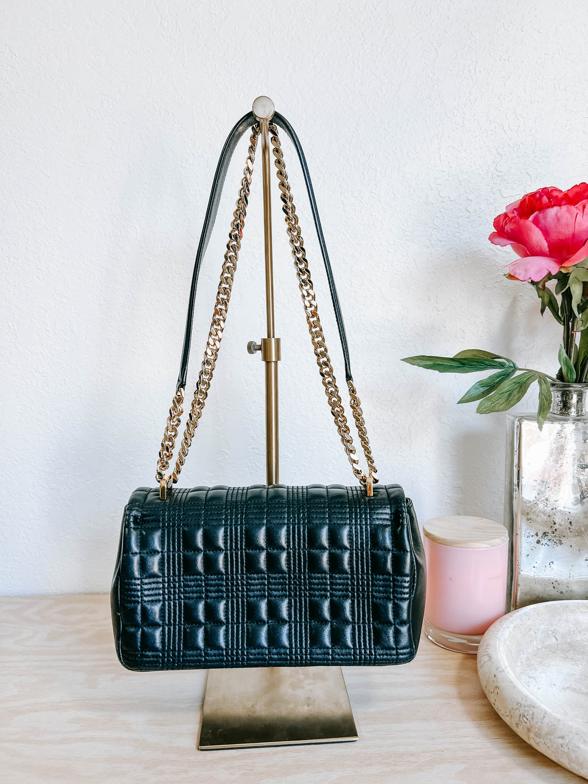 Burberry Small Quilted Lola Crossbody Bag