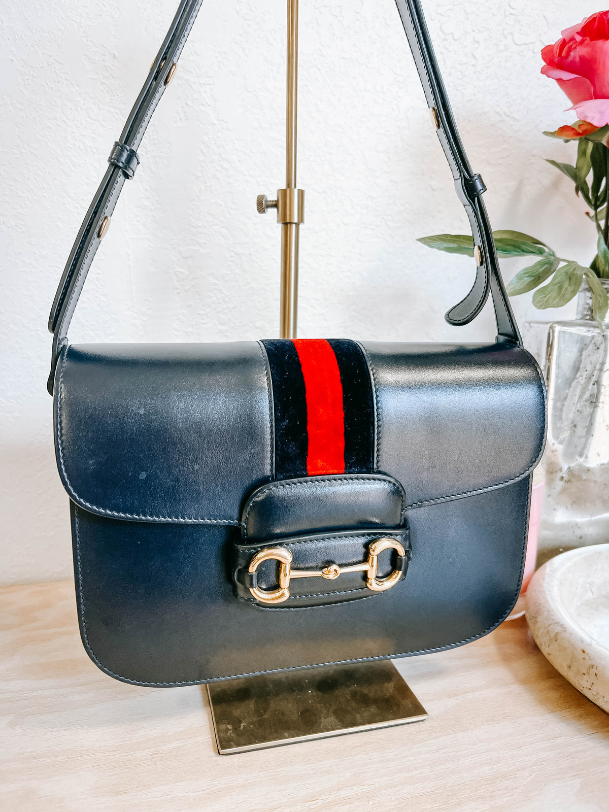 Gucci 1955 Horsebit Web Shoulder Bag