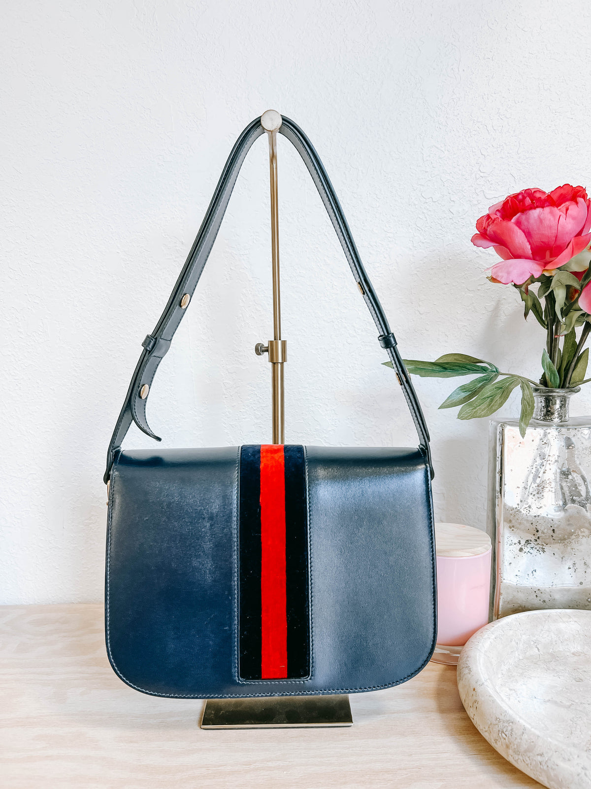 Gucci 1955 Horsebit Web Shoulder Bag