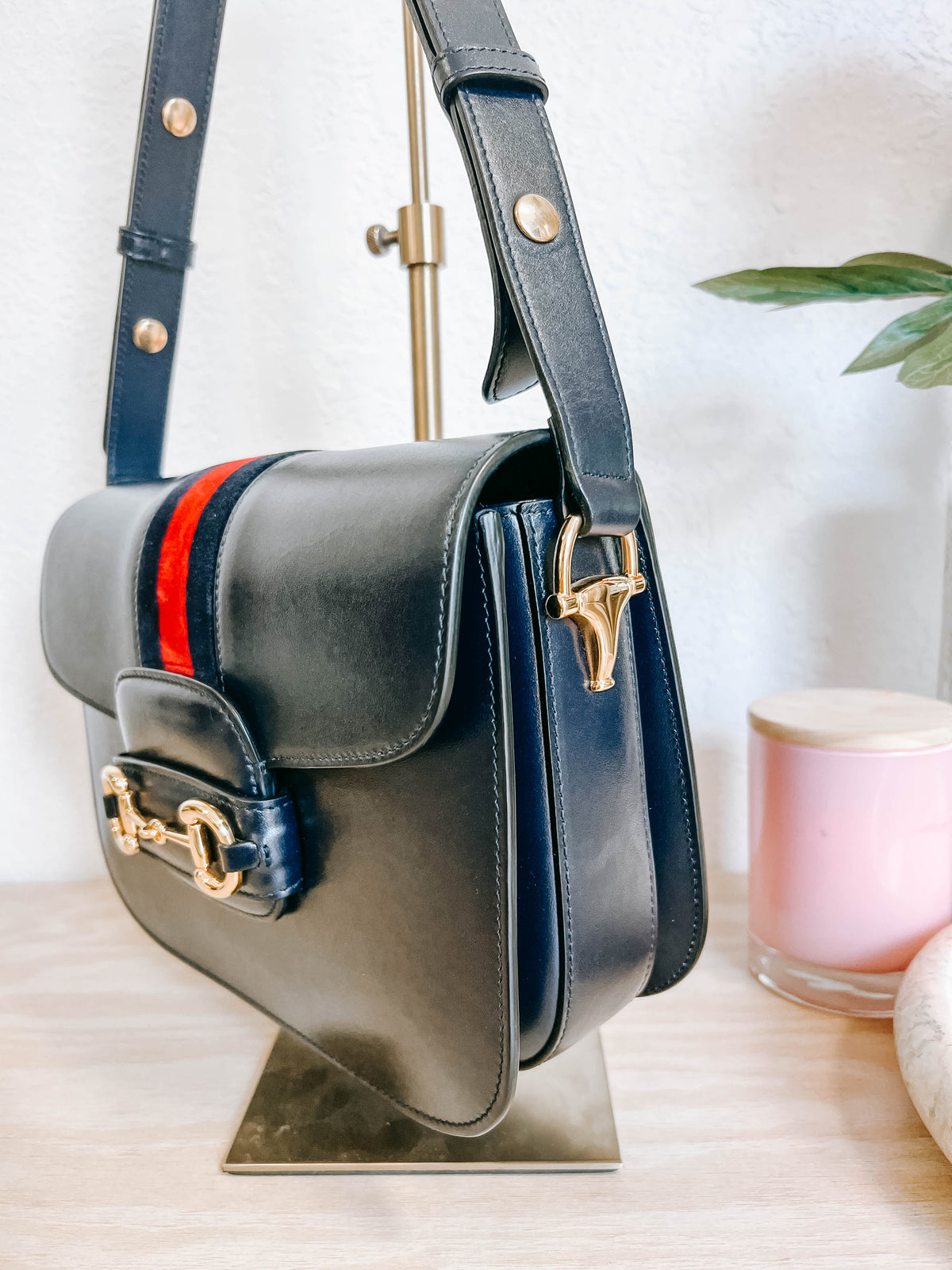 Gucci 1955 Horsebit Web Shoulder Bag