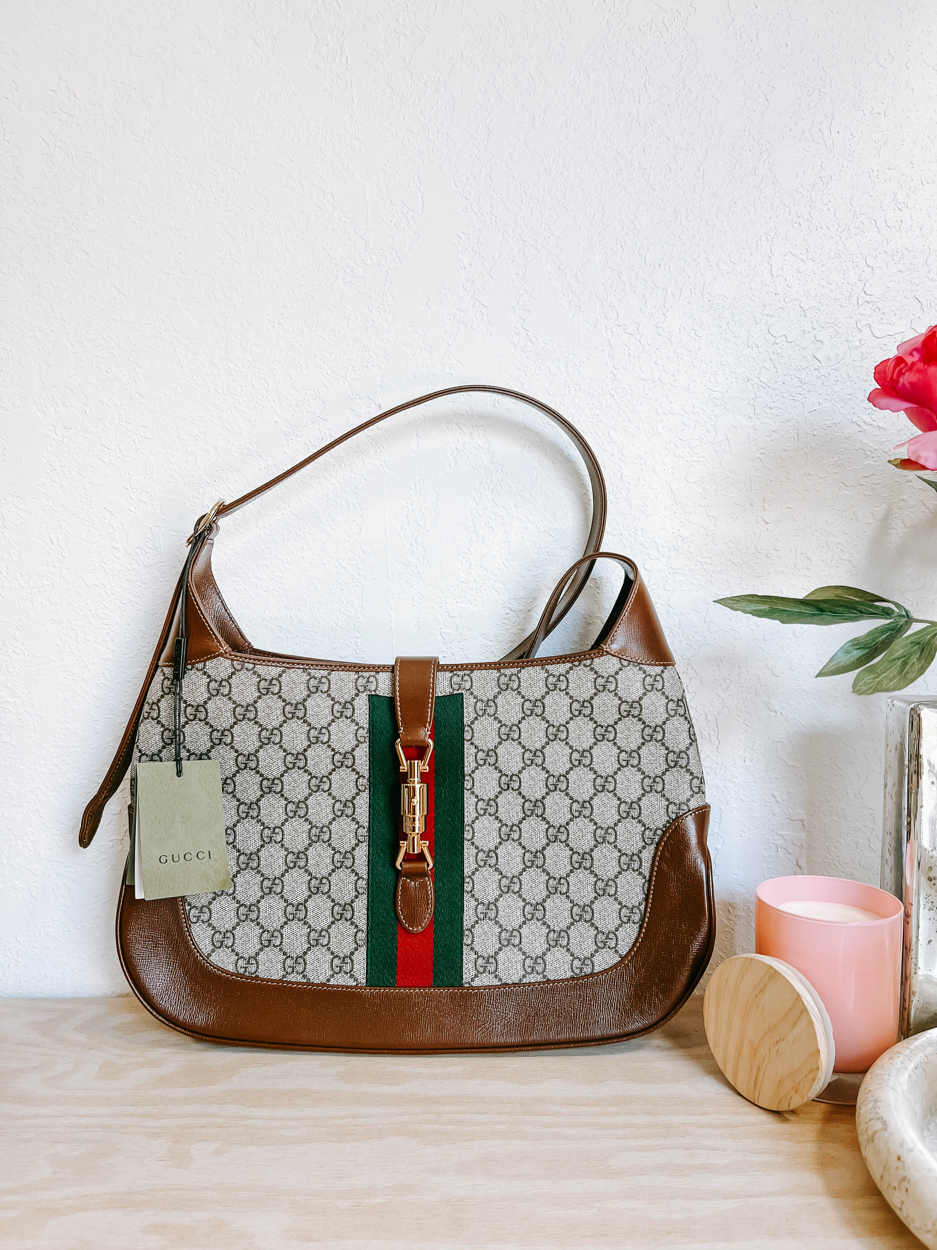 Gucci Medium GG Supreme Jackie 1961 Crossbody Bag
