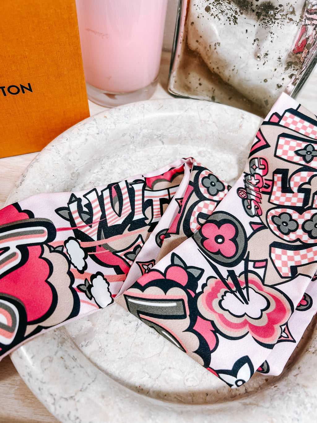 LV Since 1854 Silk Bandeau Scarf