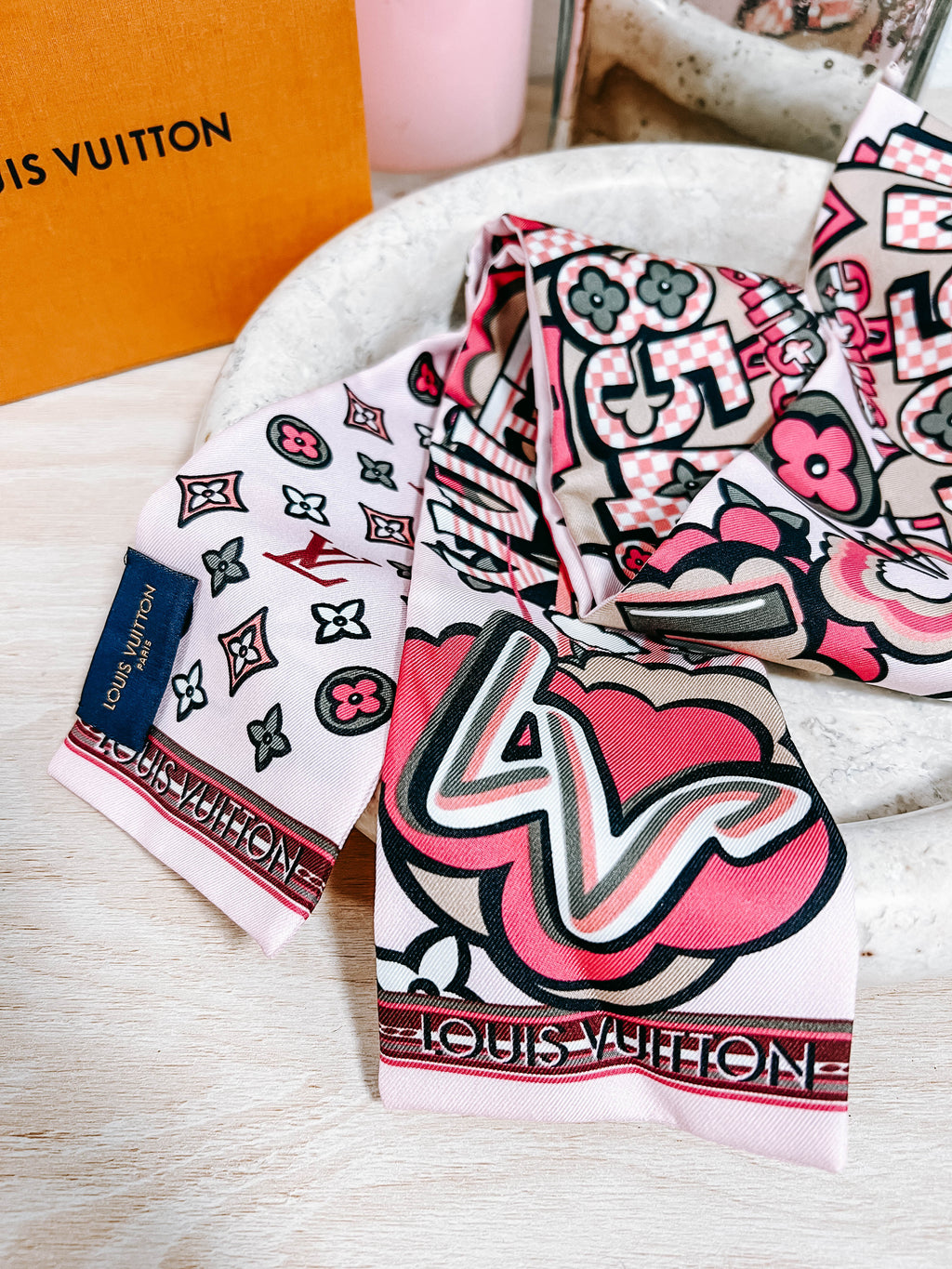 LV Since 1854 Silk Bandeau Scarf