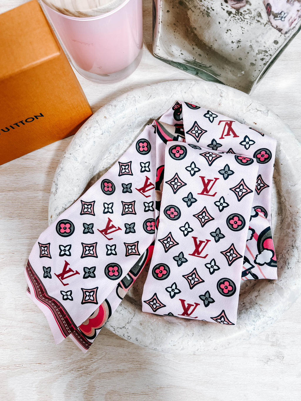 LV Since 1854 Silk Bandeau Scarf