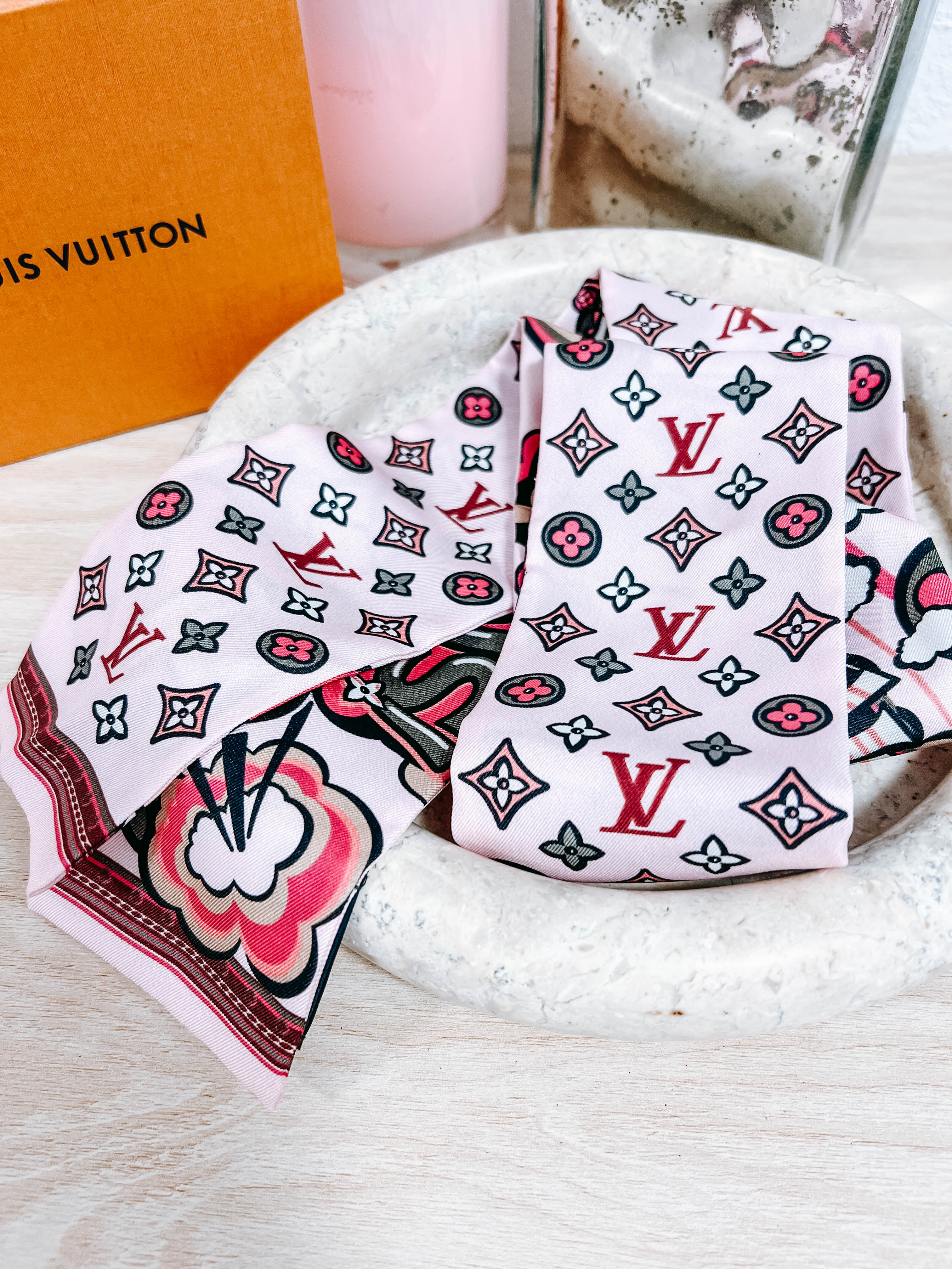 LV Since 1854 Silk Bandeau Scarf