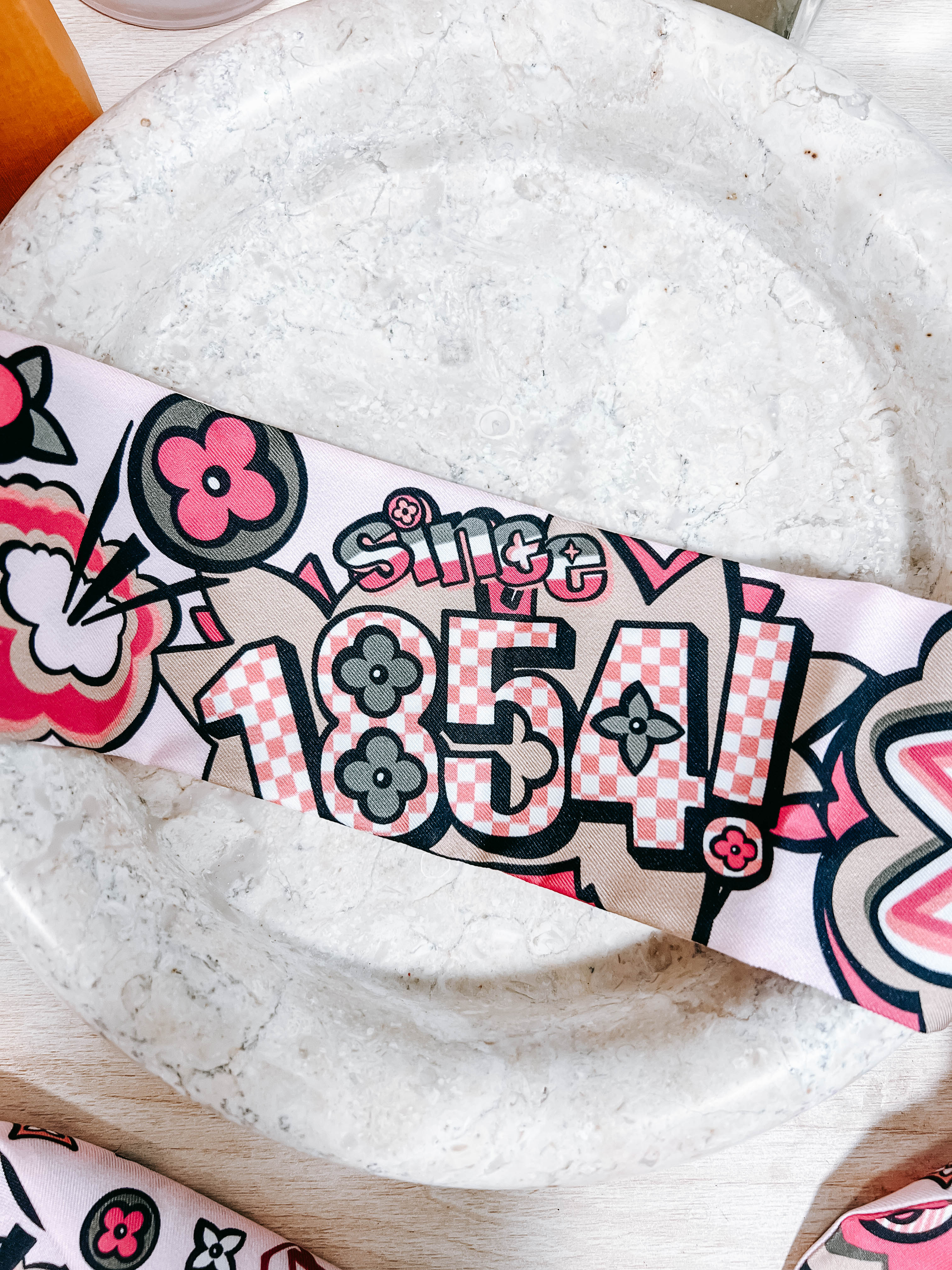 LV Since 1854 Silk Bandeau Scarf