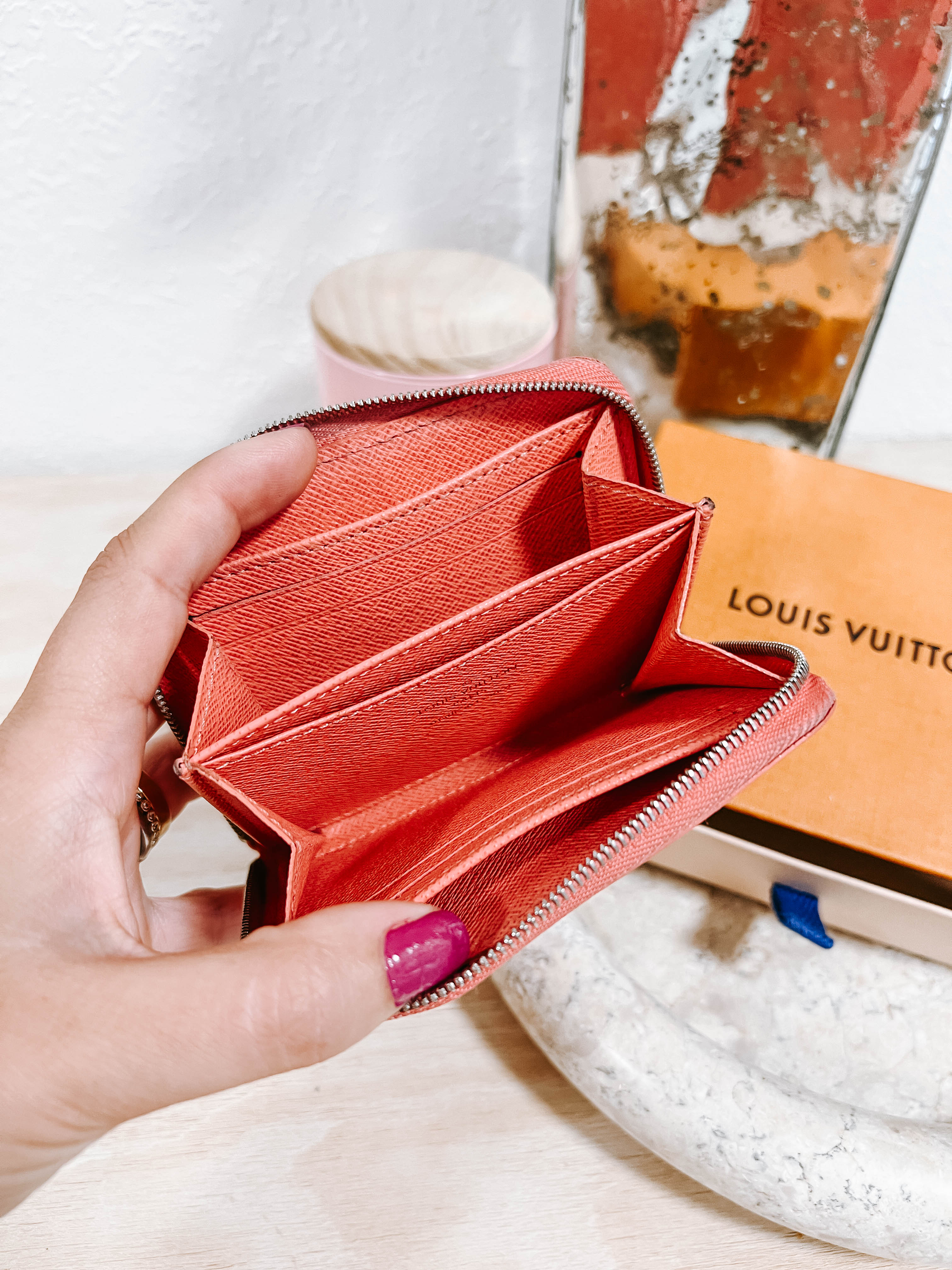 LV Pink Epi Leather Zippy Coin Purse