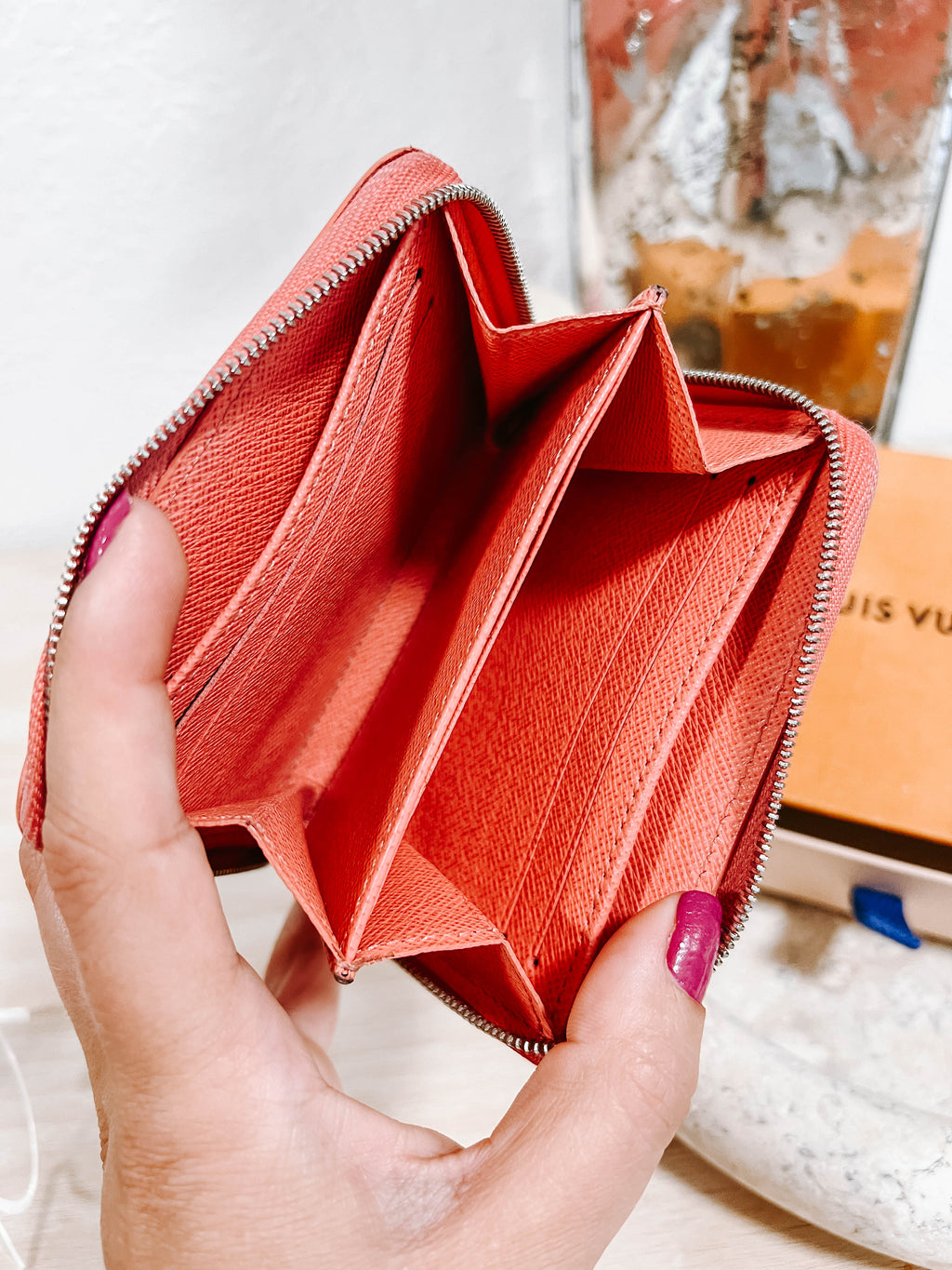 LV Pink Epi Leather Zippy Coin Purse
