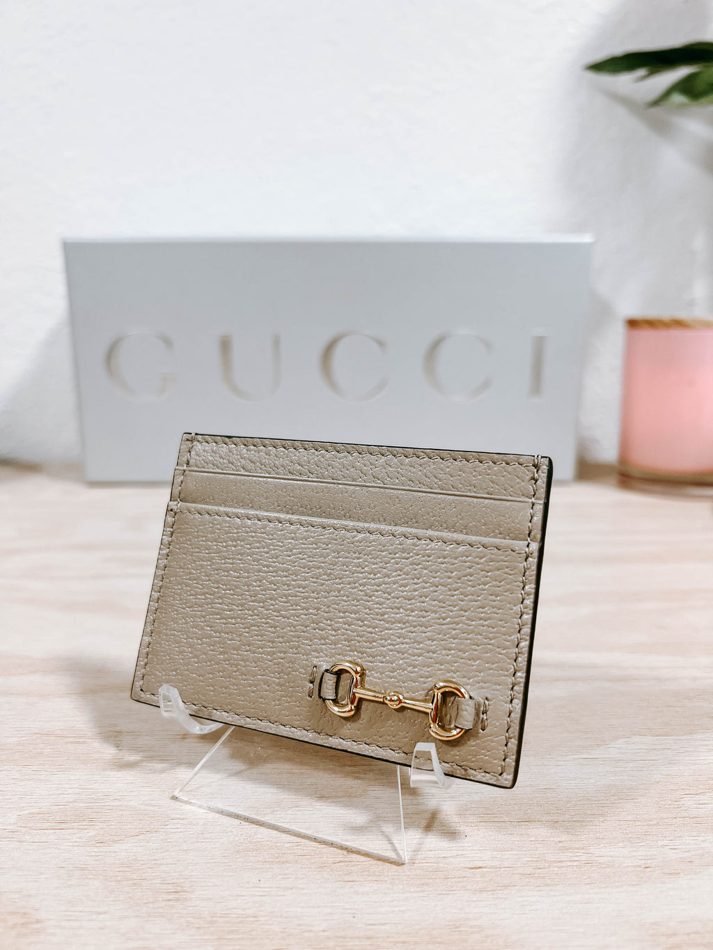 Pre-Owned Gucci Horsebit Card Holder Gift Set