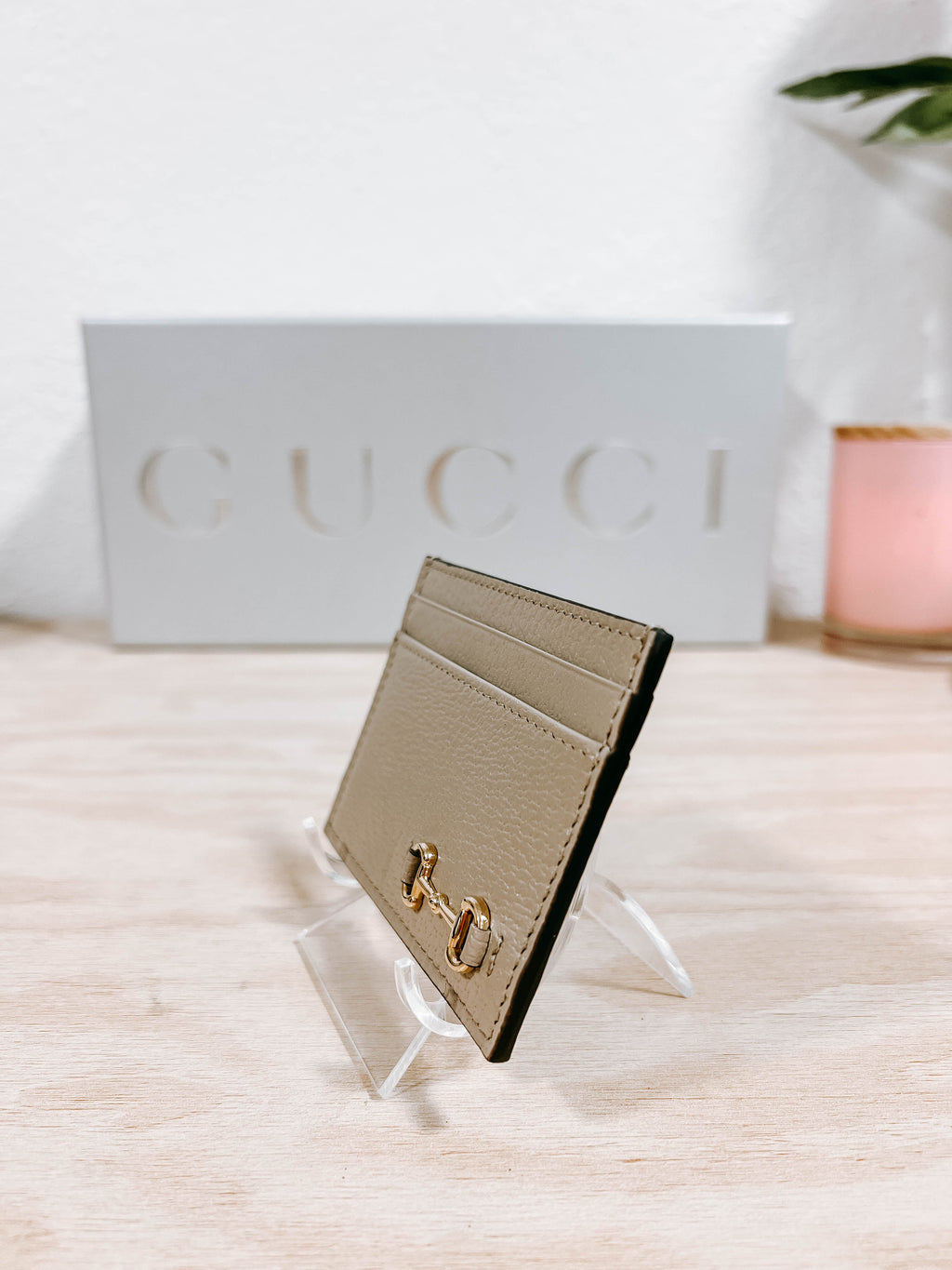 Pre-Owned Gucci Horsebit Card Holder Gift Set