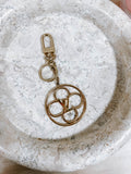 Pre-Owned LV Brass Keychain Porte Cle Flower Bag Charm
