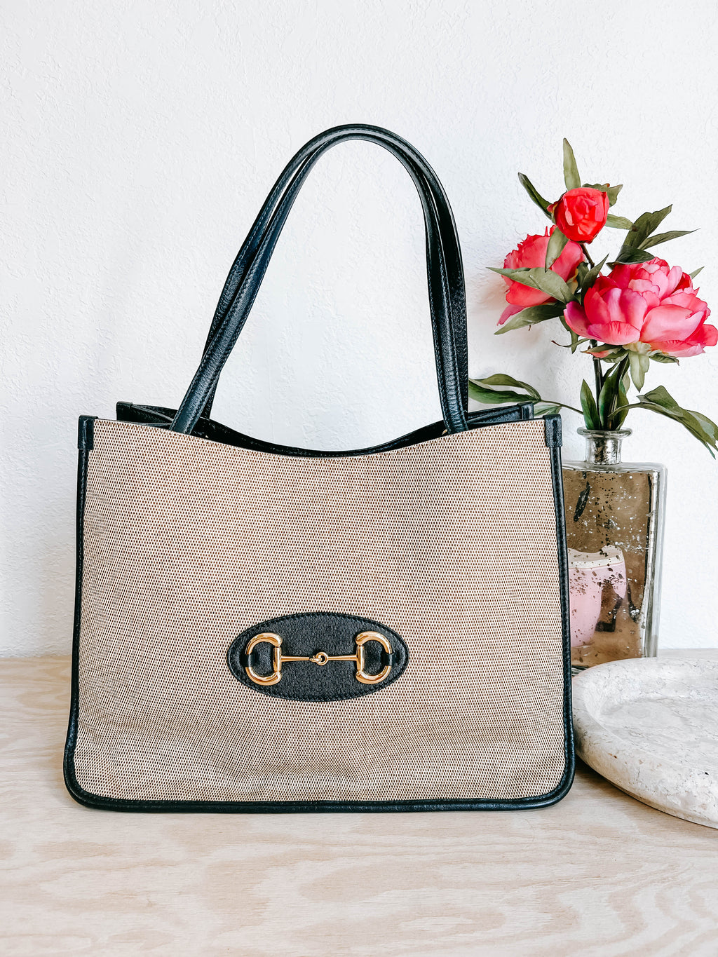 Pre-Owned Gucci Raffia Horsebit Tote Bag *Final Sale*