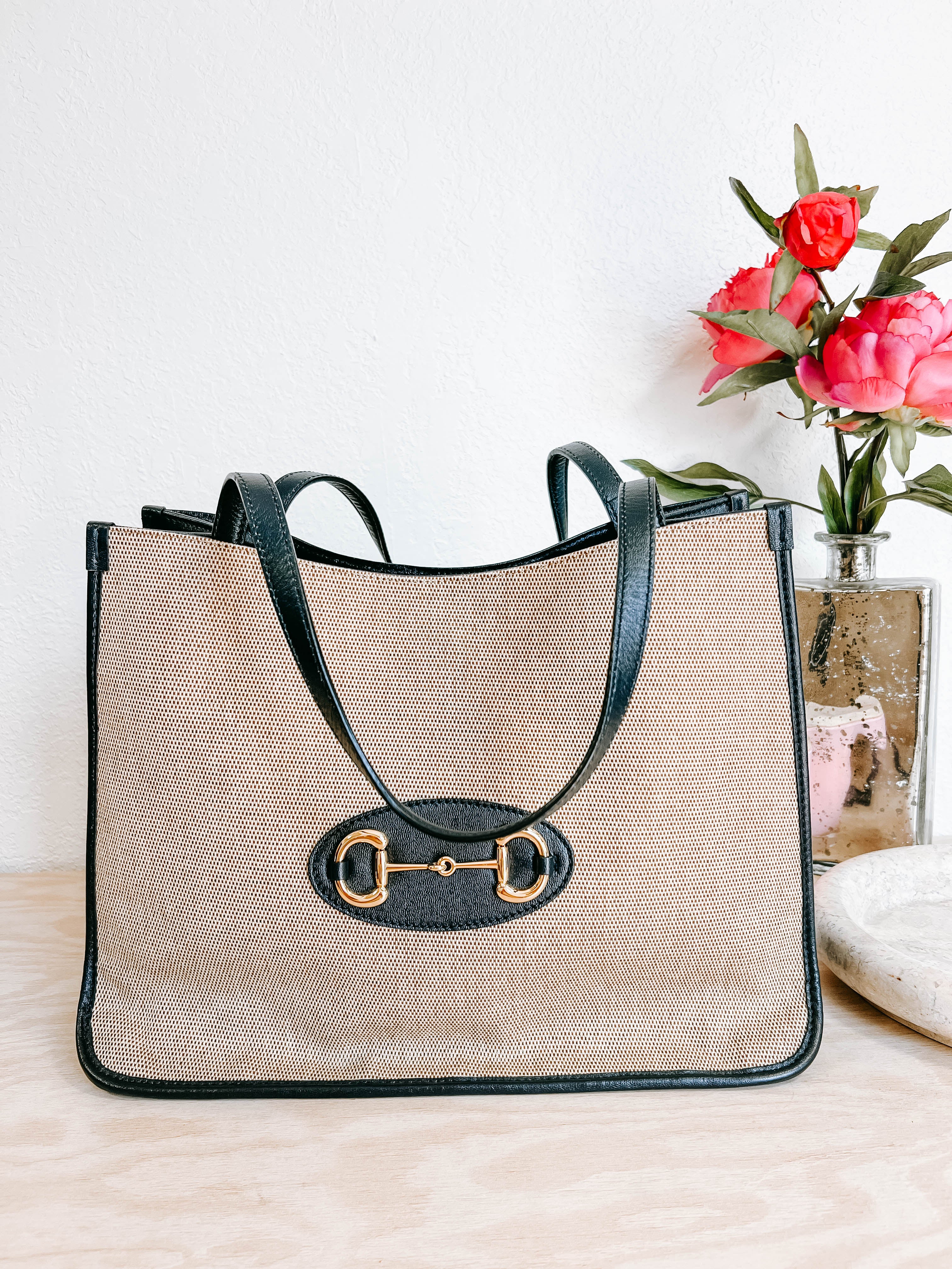 Pre-Owned Gucci Raffia Horsebit Tote Bag *Final Sale*