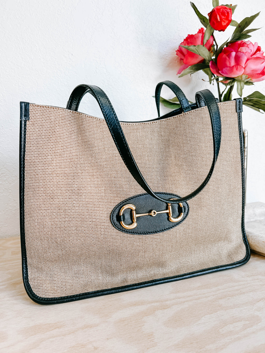Pre-Owned Gucci Raffia Horsebit Tote Bag *Final Sale*