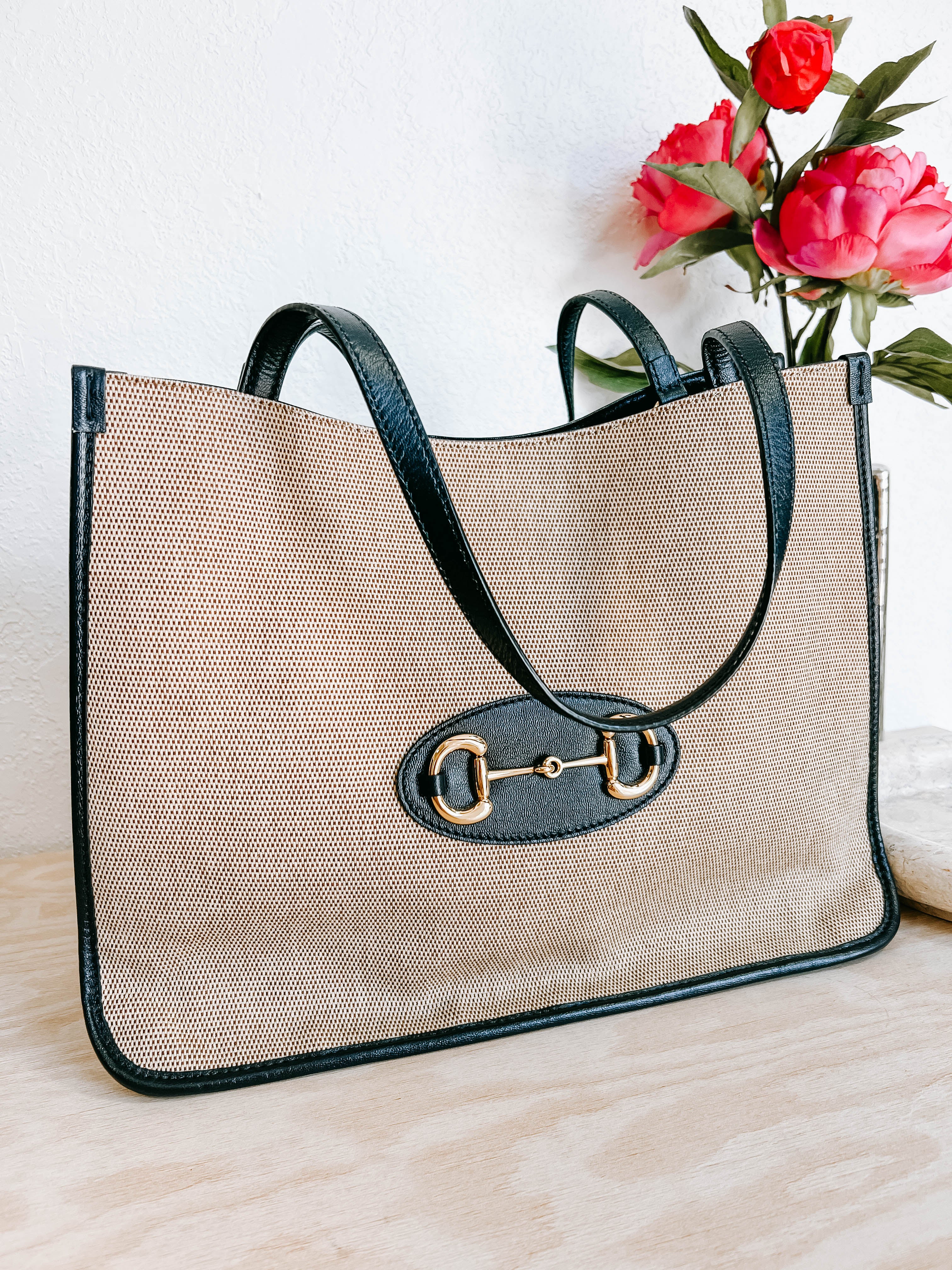 Pre-Owned Gucci Raffia Horsebit Tote Bag *Final Sale*