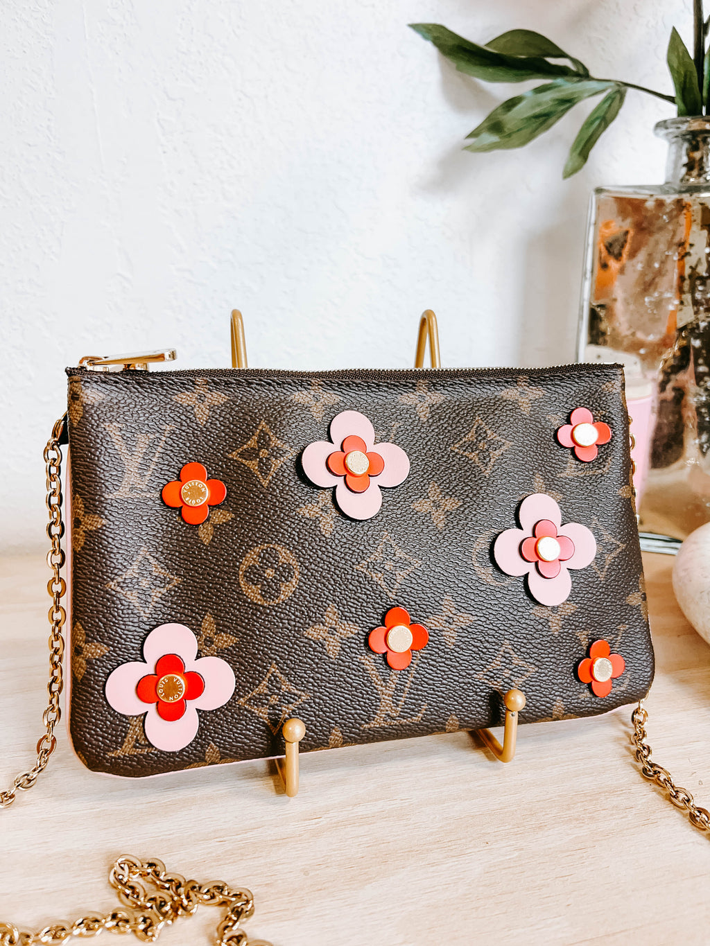 Pre-Owned LV Monogram Blooming Flowers Double Zip Pochette