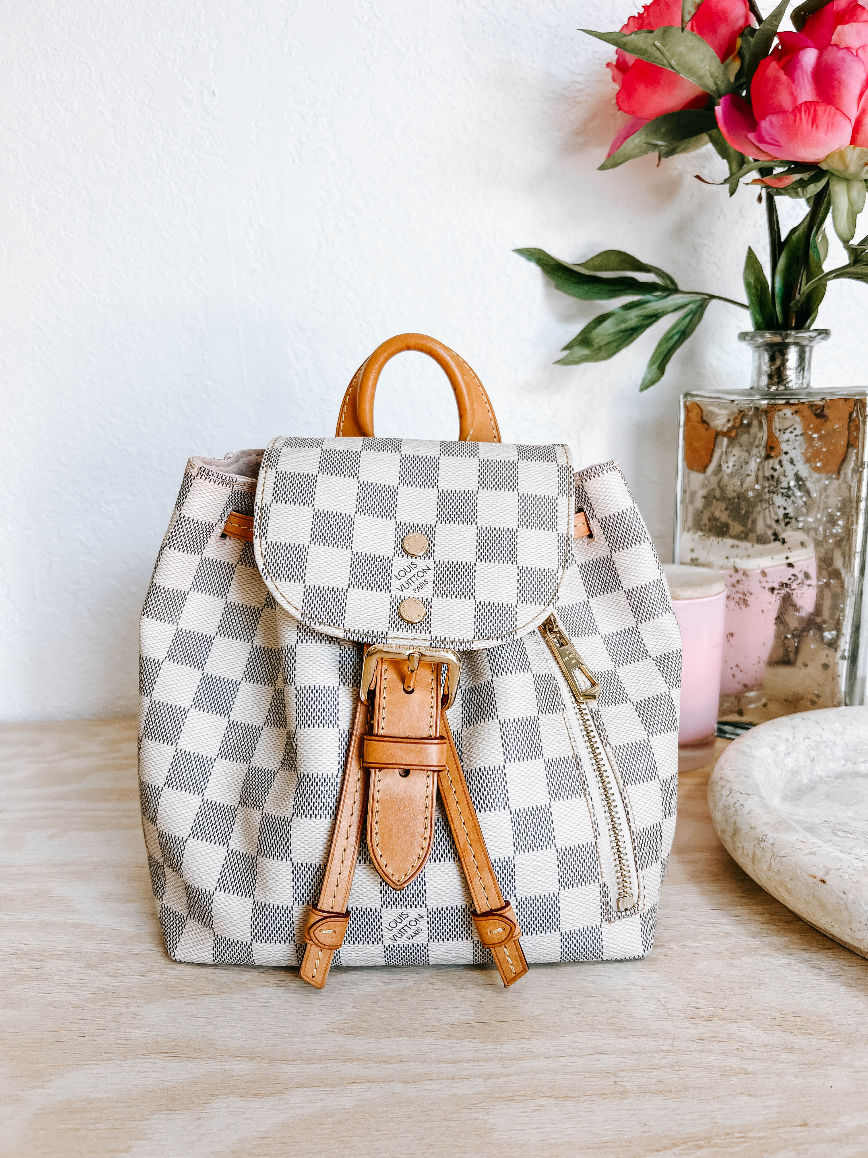 Pre-Owned LV Damier Azur Sperone BB Backpack