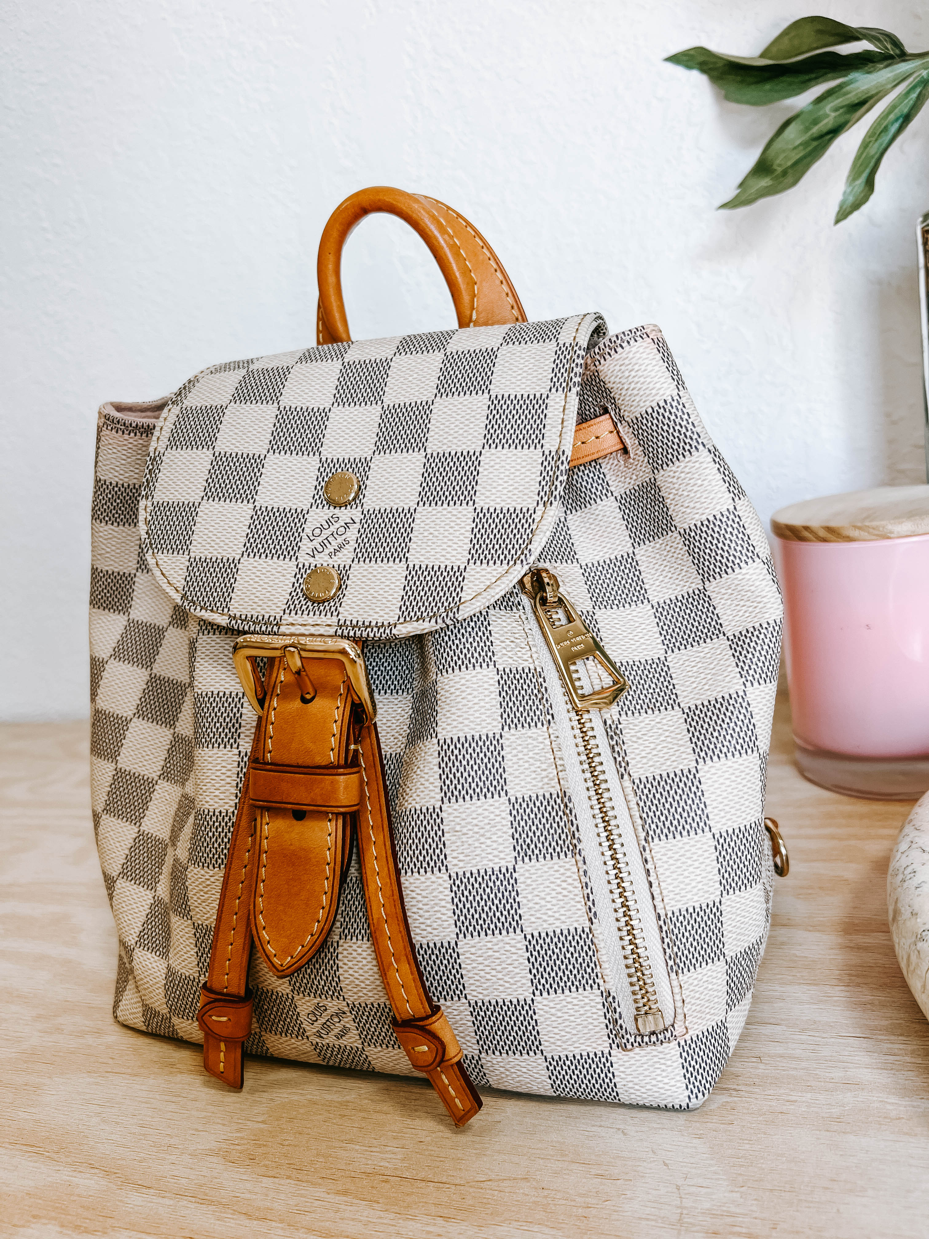 Pre-Owned LV Damier Azur Sperone BB Backpack