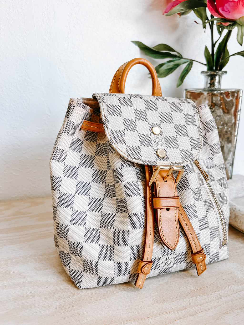 Pre-Owned LV Damier Azur Sperone BB Backpack