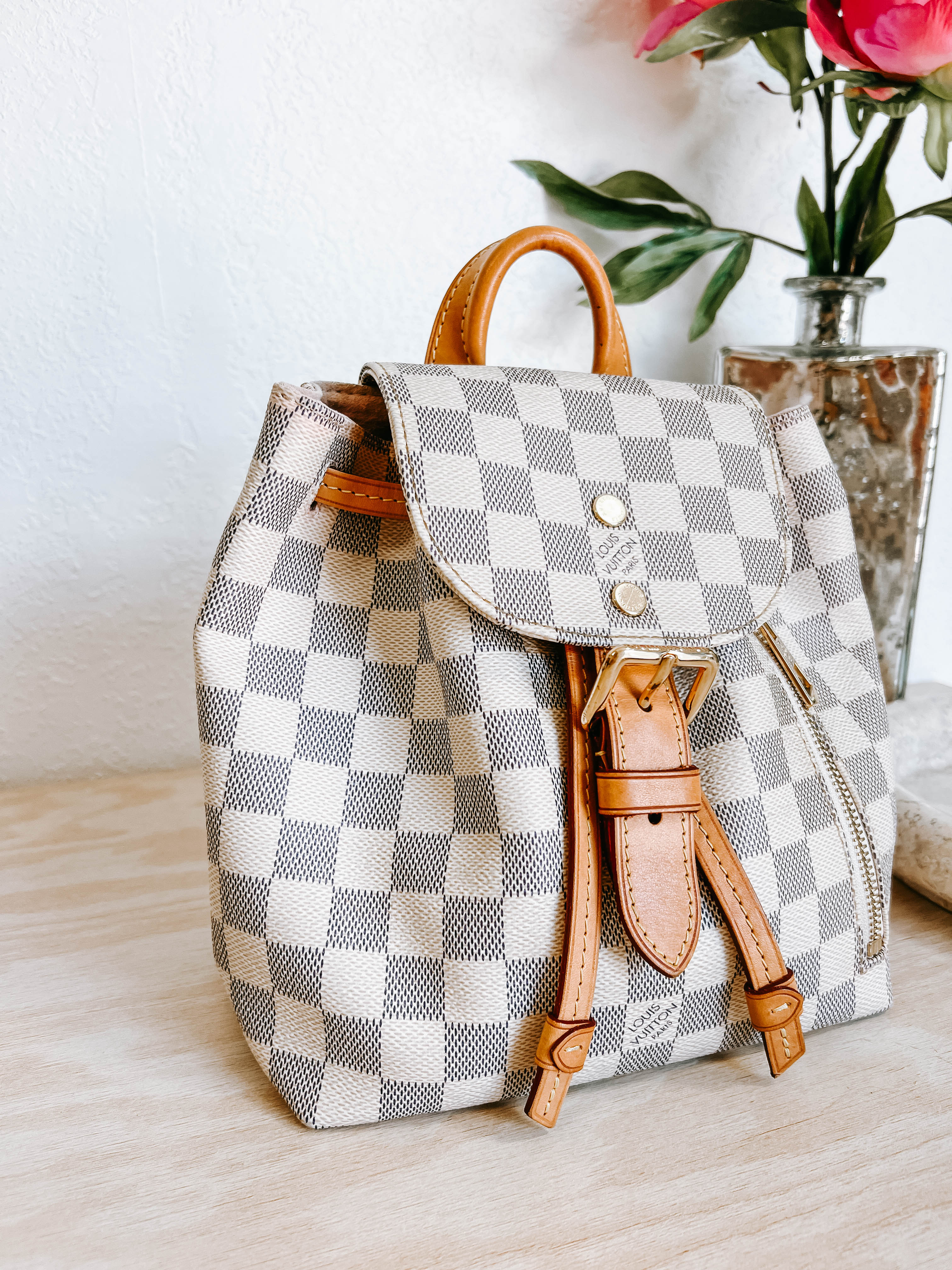 Pre-Owned LV Damier Azur Sperone BB Backpack