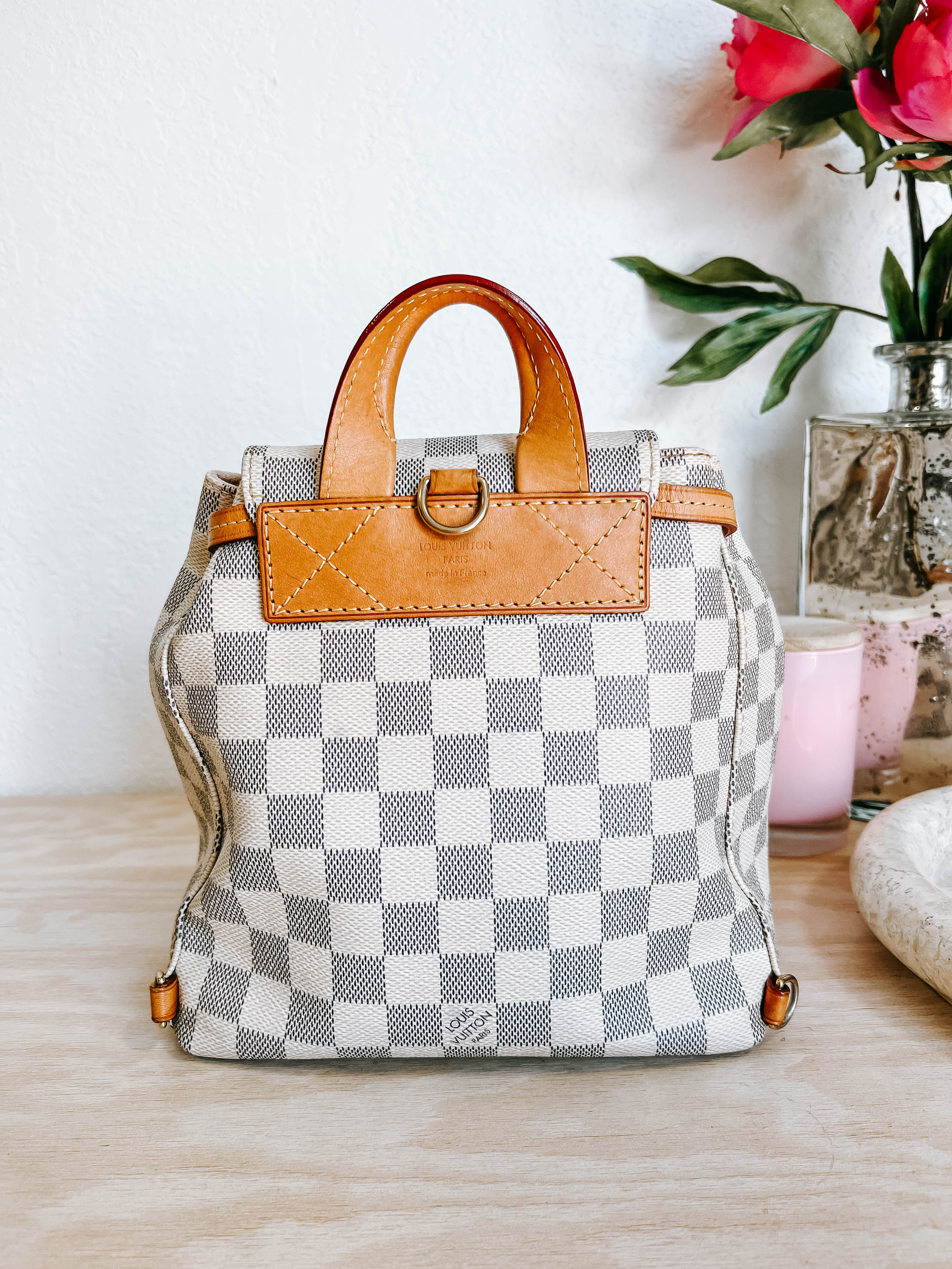 Pre-Owned LV Damier Azur Sperone BB Backpack
