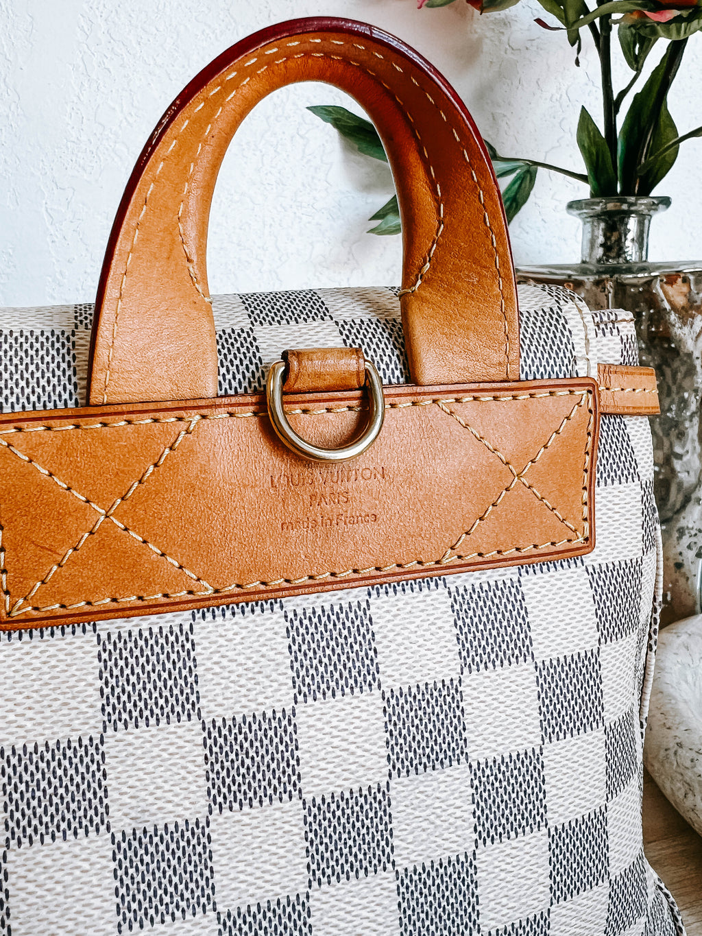 Pre-Owned LV Damier Azur Sperone BB Backpack