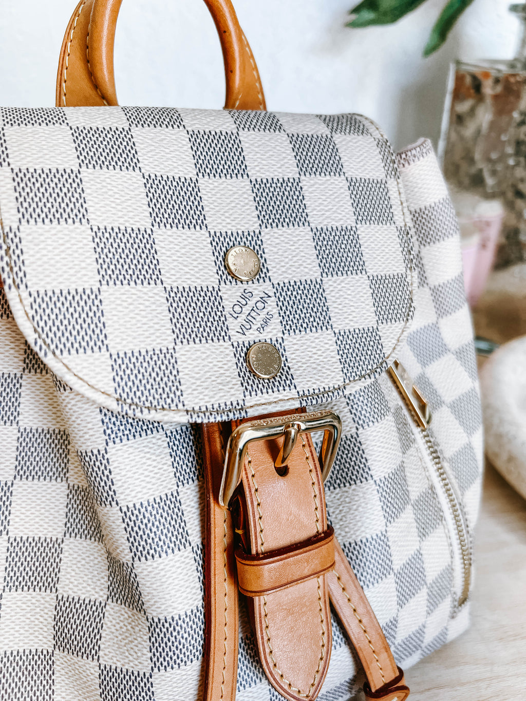 Pre-Owned LV Damier Azur Sperone BB Backpack