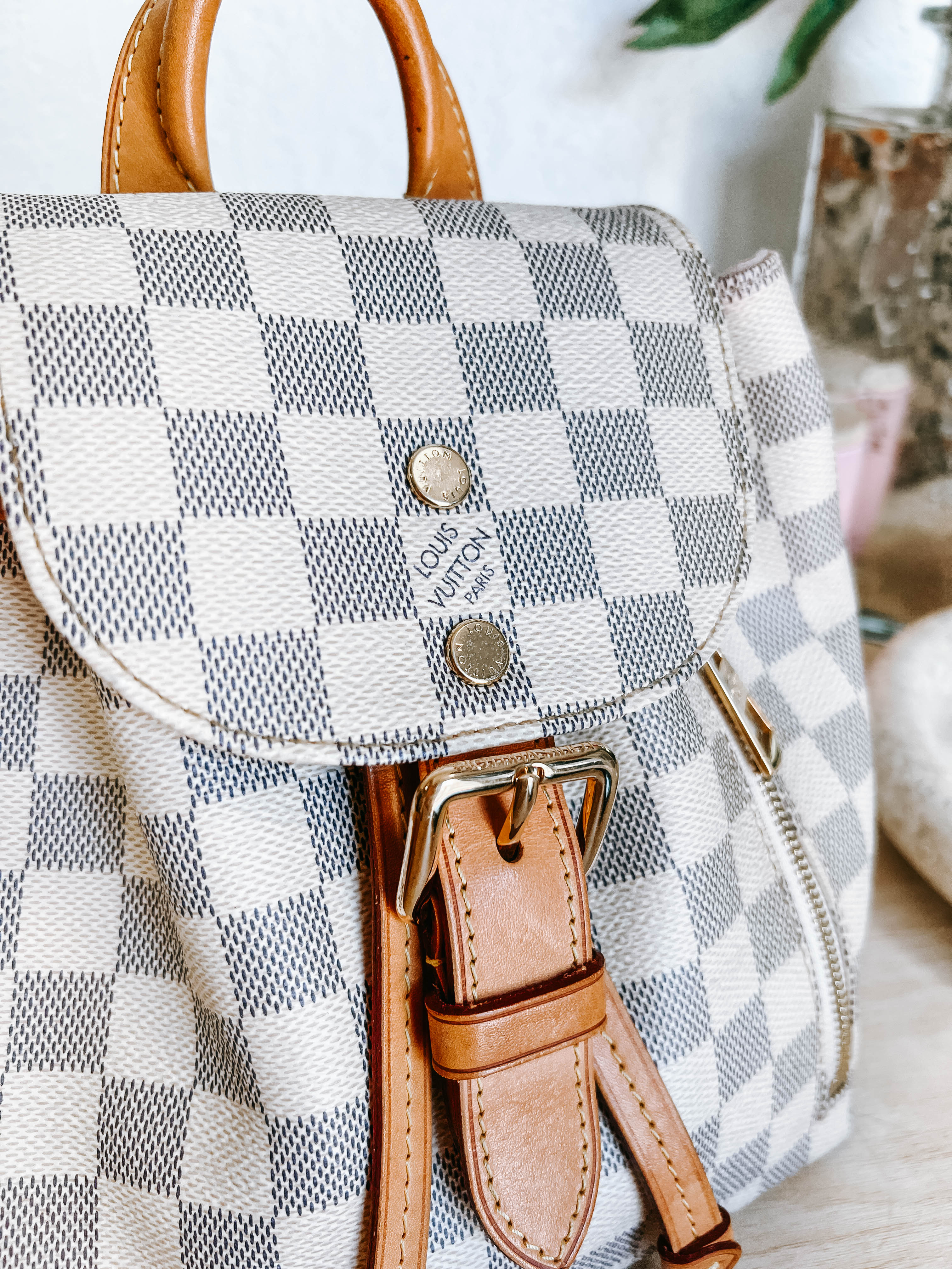 Pre-Owned LV Damier Azur Sperone BB Backpack
