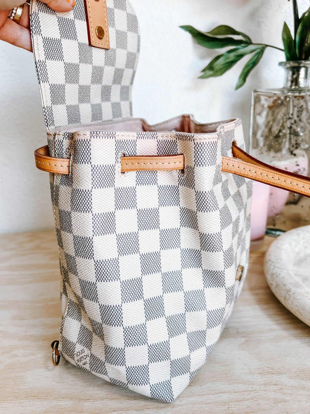 Pre-Owned LV Damier Azur Sperone BB Backpack