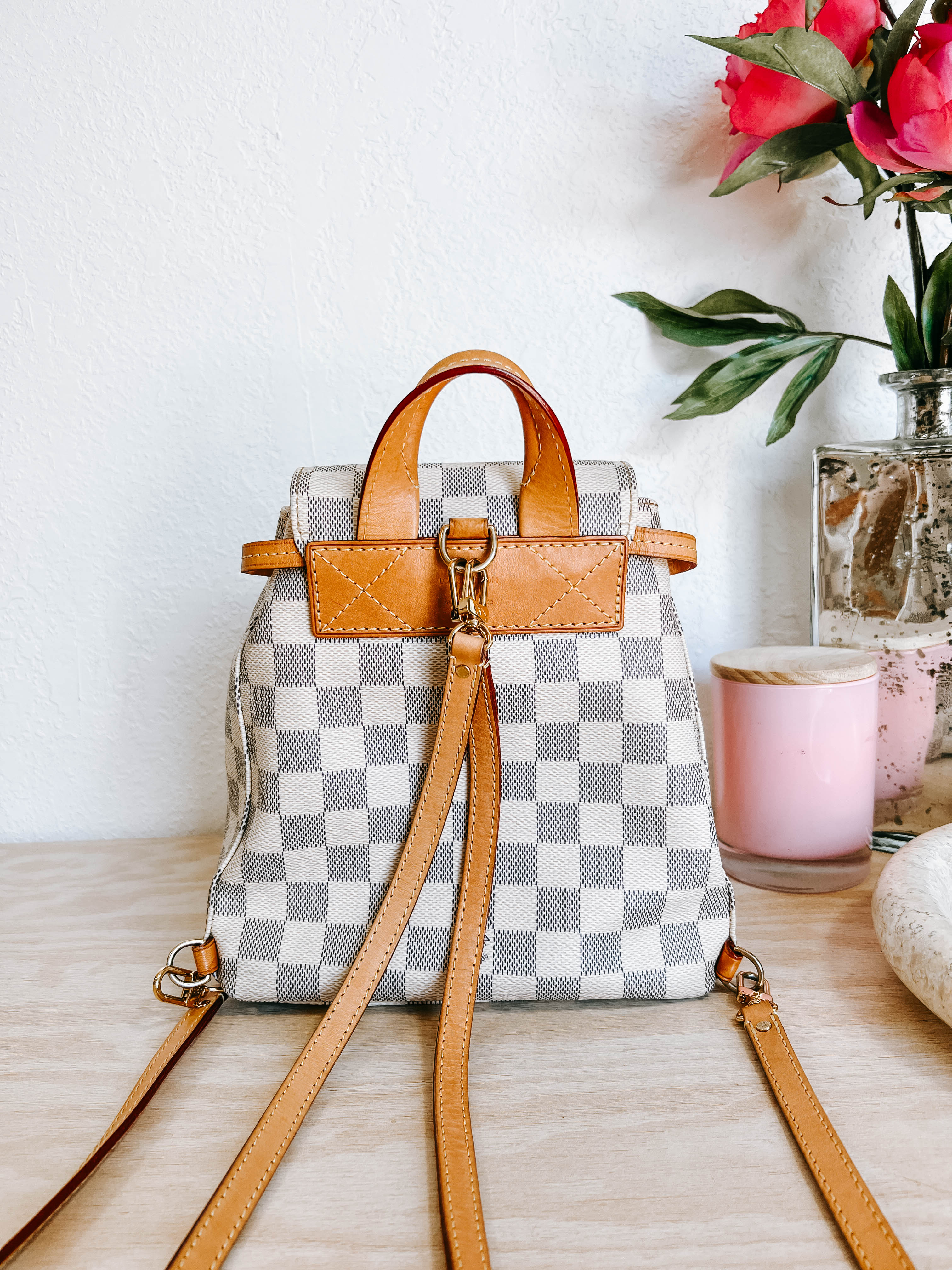 Pre-Owned LV Damier Azur Sperone BB Backpack