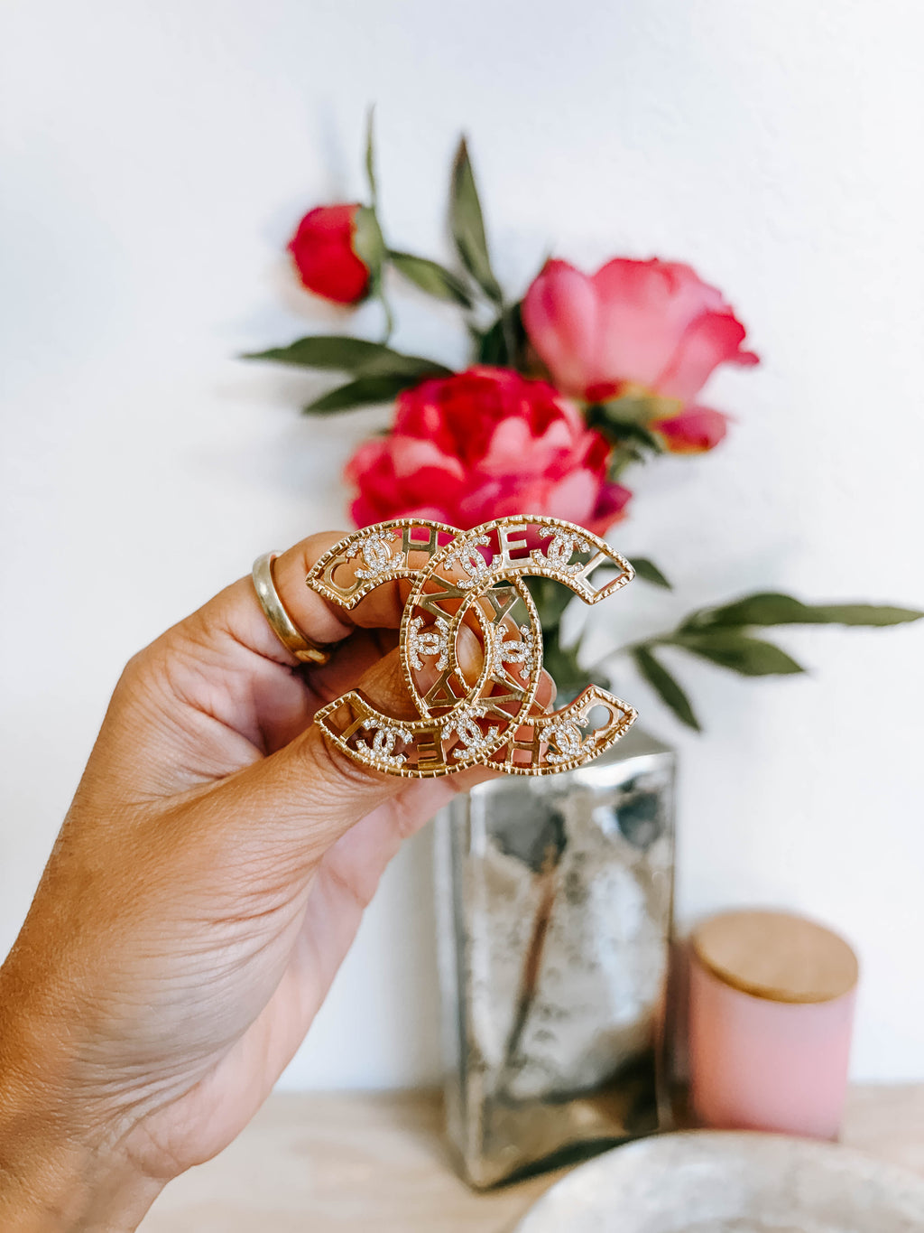 Pre-Owned Chanel CC Rhinestone Brooch *Final Sale*