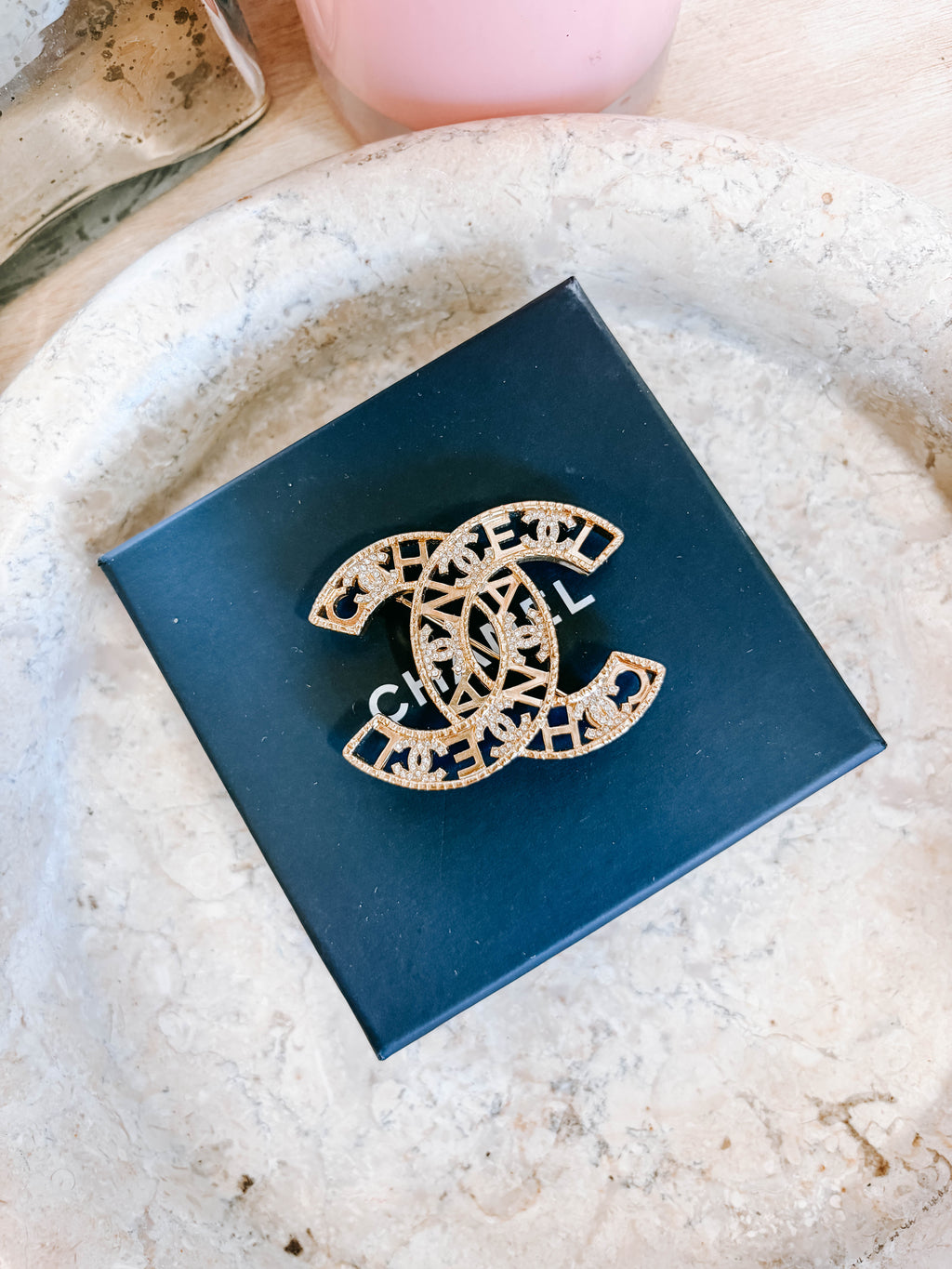 Pre-Owned Chanel CC Rhinestone Brooch *Final Sale*