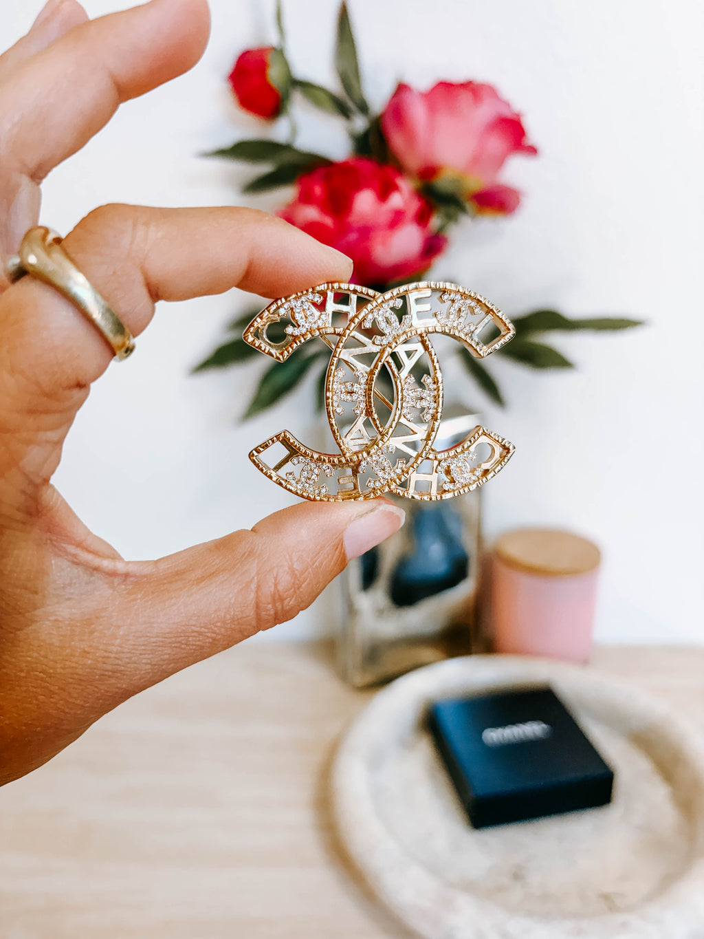 Pre-Owned Chanel CC Rhinestone Brooch *Final Sale*