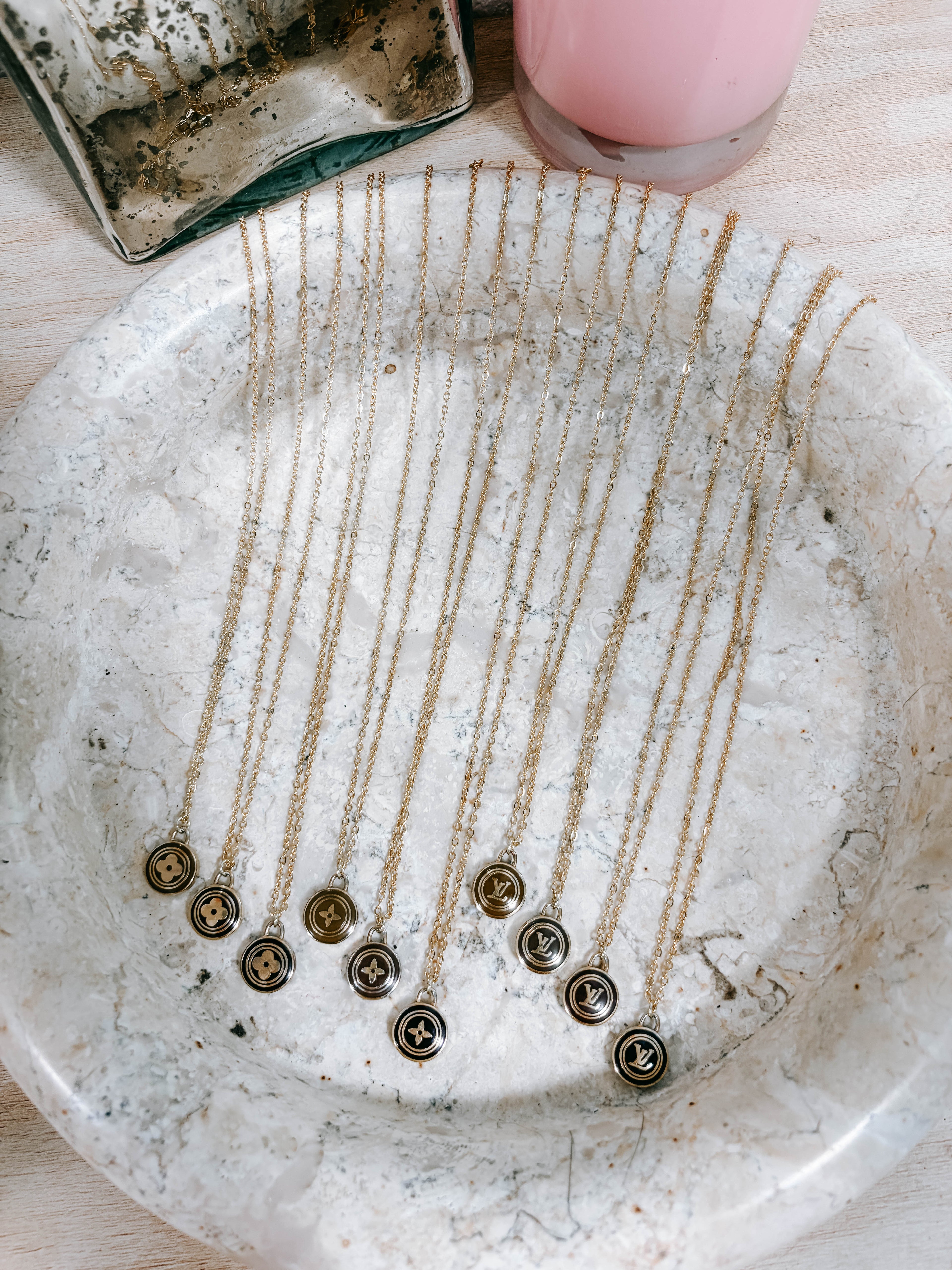Upcycled LV Charm Necklaces *Final Sale*