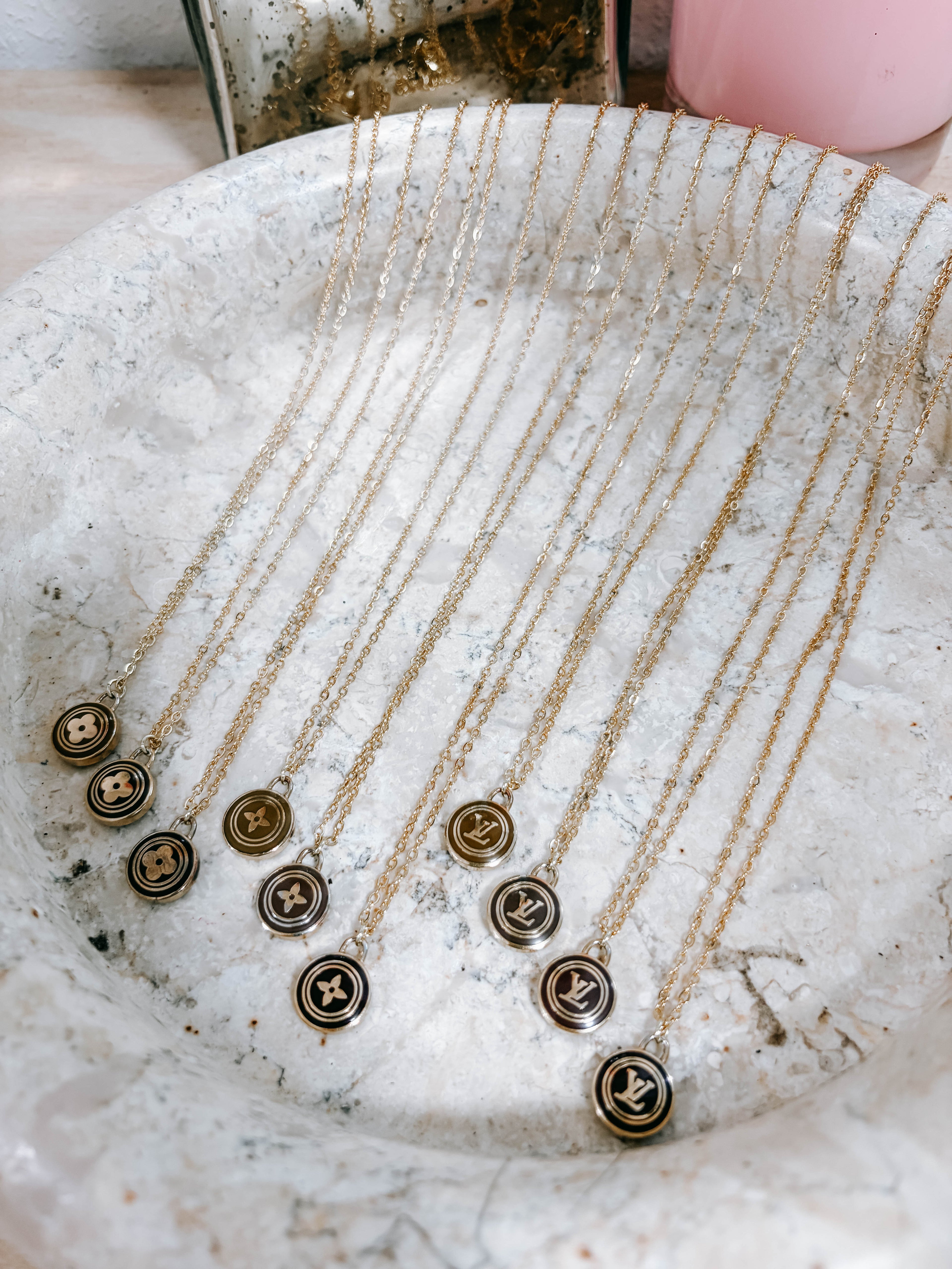 Upcycled LV Charm Necklaces *Final Sale*