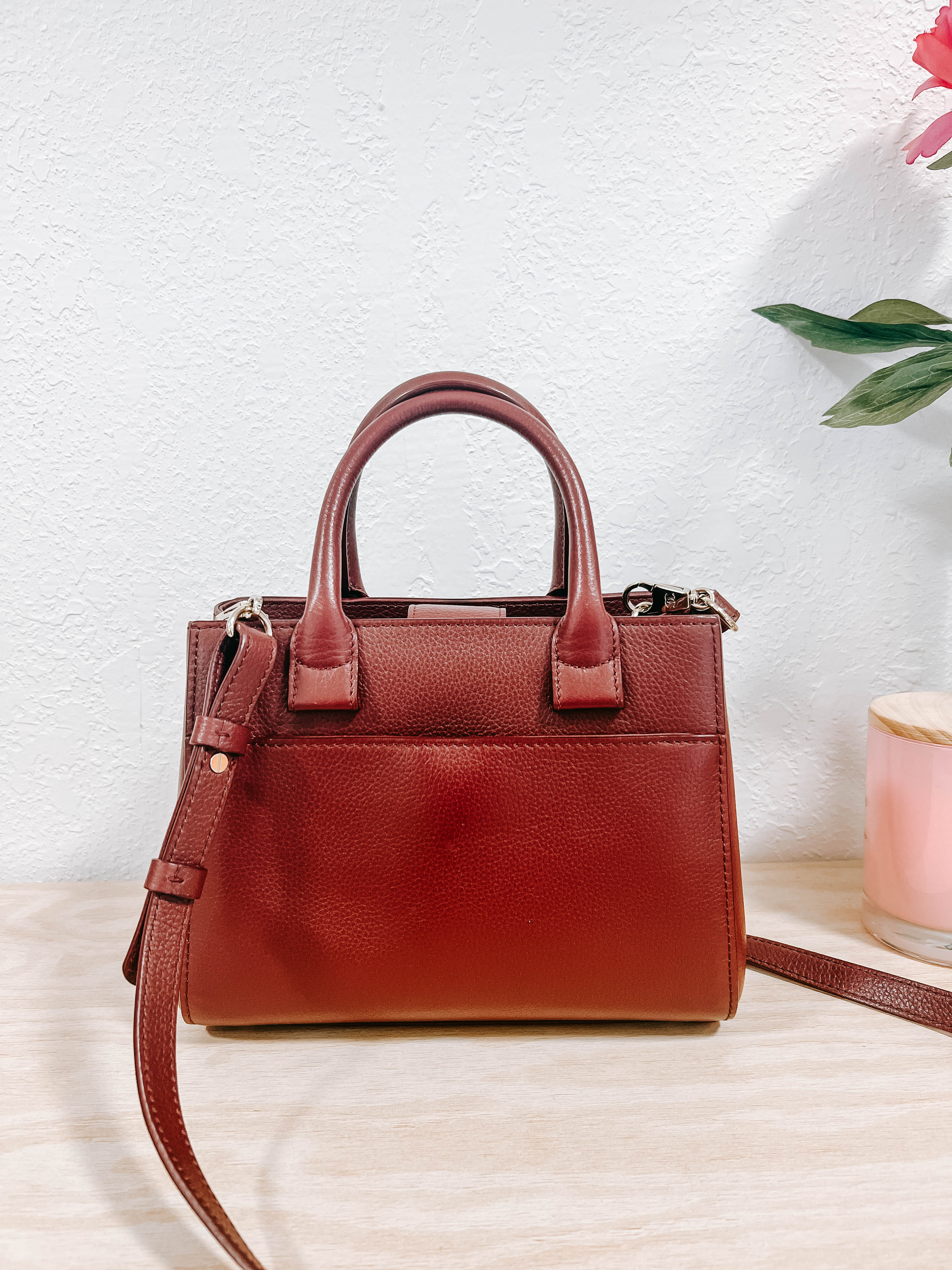 Pre-Owned Chanel Mini Neo Executive Satchel Burgundy