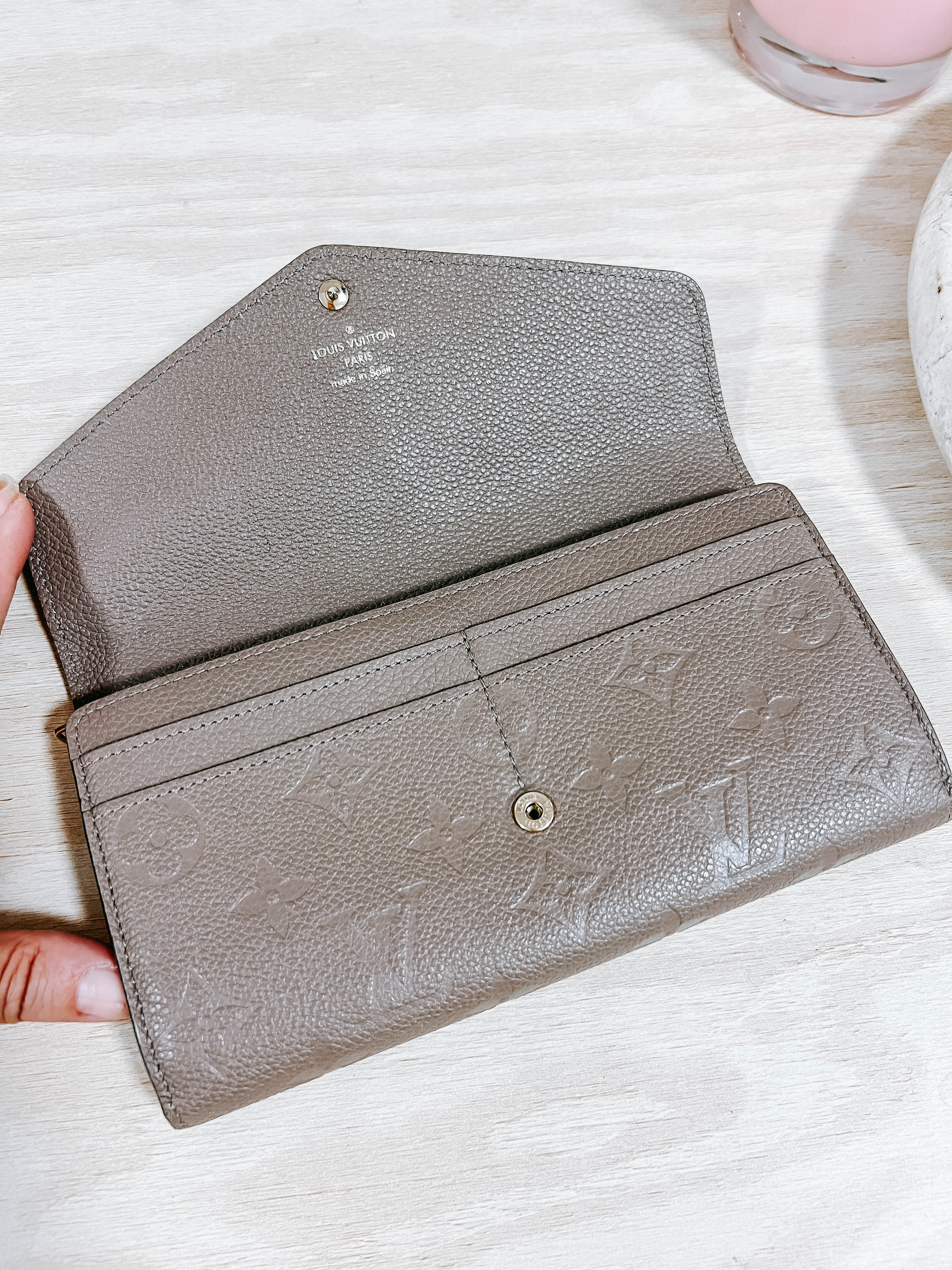 Pre-Owned Louis Vuitton Turtledove Empriente Sarah Wallet *Final Sale*