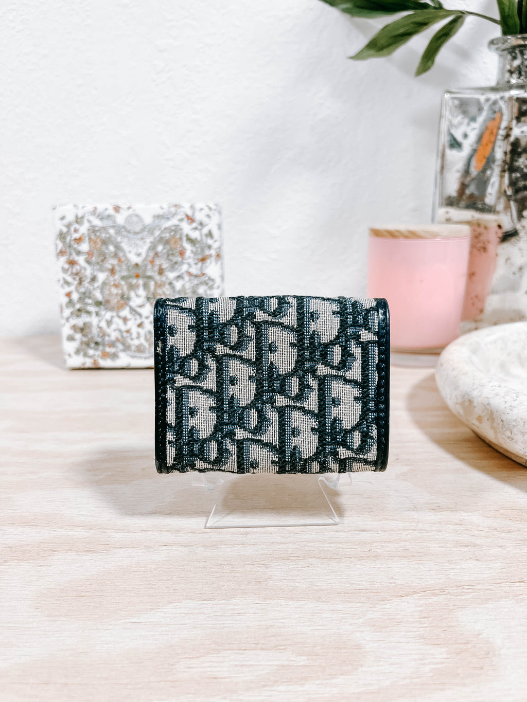Pre-Owned Dior Oblique Fabric 30 Montaigne Wallet