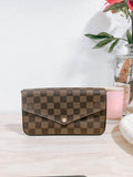 Pre-Owned Louis Vuitton Damier Ebene Felicie Pochette