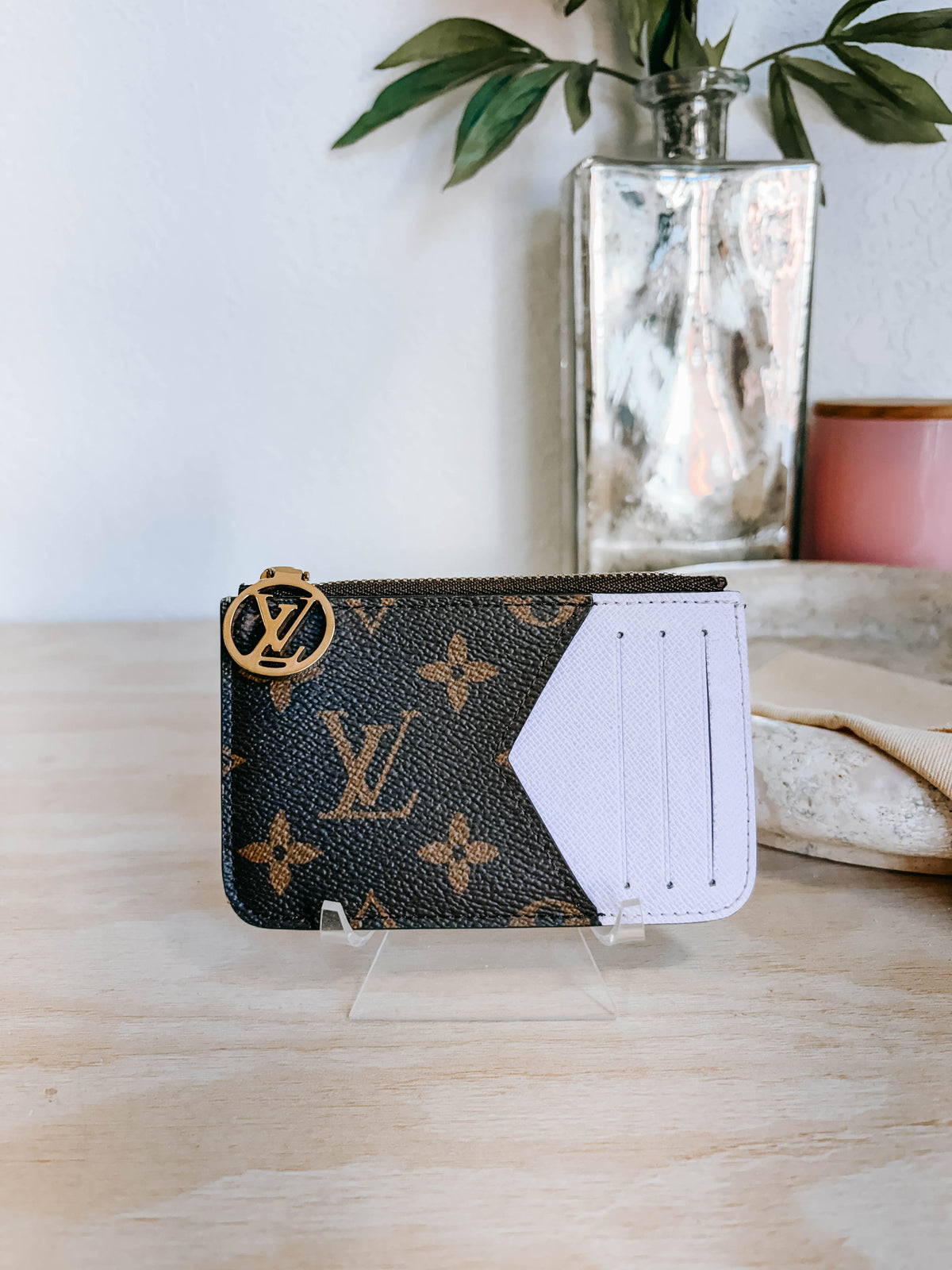 Pre-Owned Louis Vuitton Monogram Romy Purple Card Holder *Final Sale*