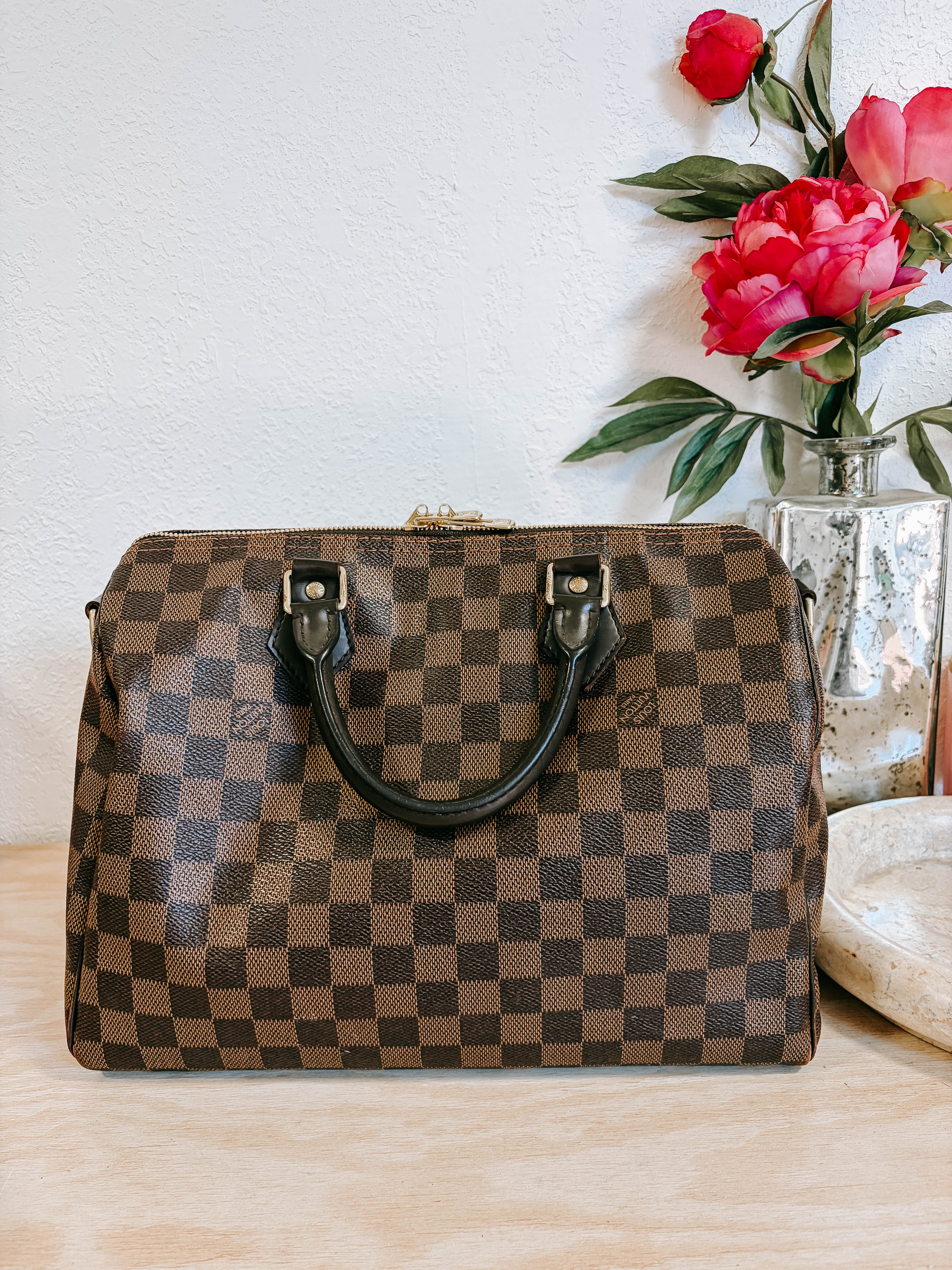 Pre-Owned Louis Vuitton Damier Ebene Speedy 30 Bandouliere *Final Sale*