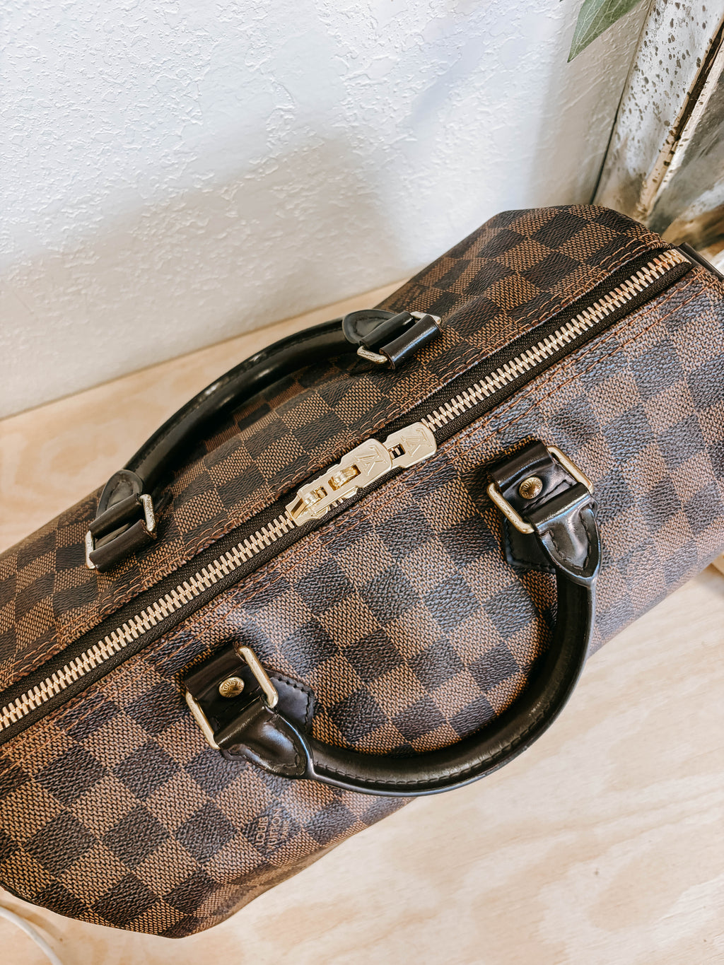 Pre-Owned Louis Vuitton Damier Ebene Speedy 30 Bandouliere *Final Sale*
