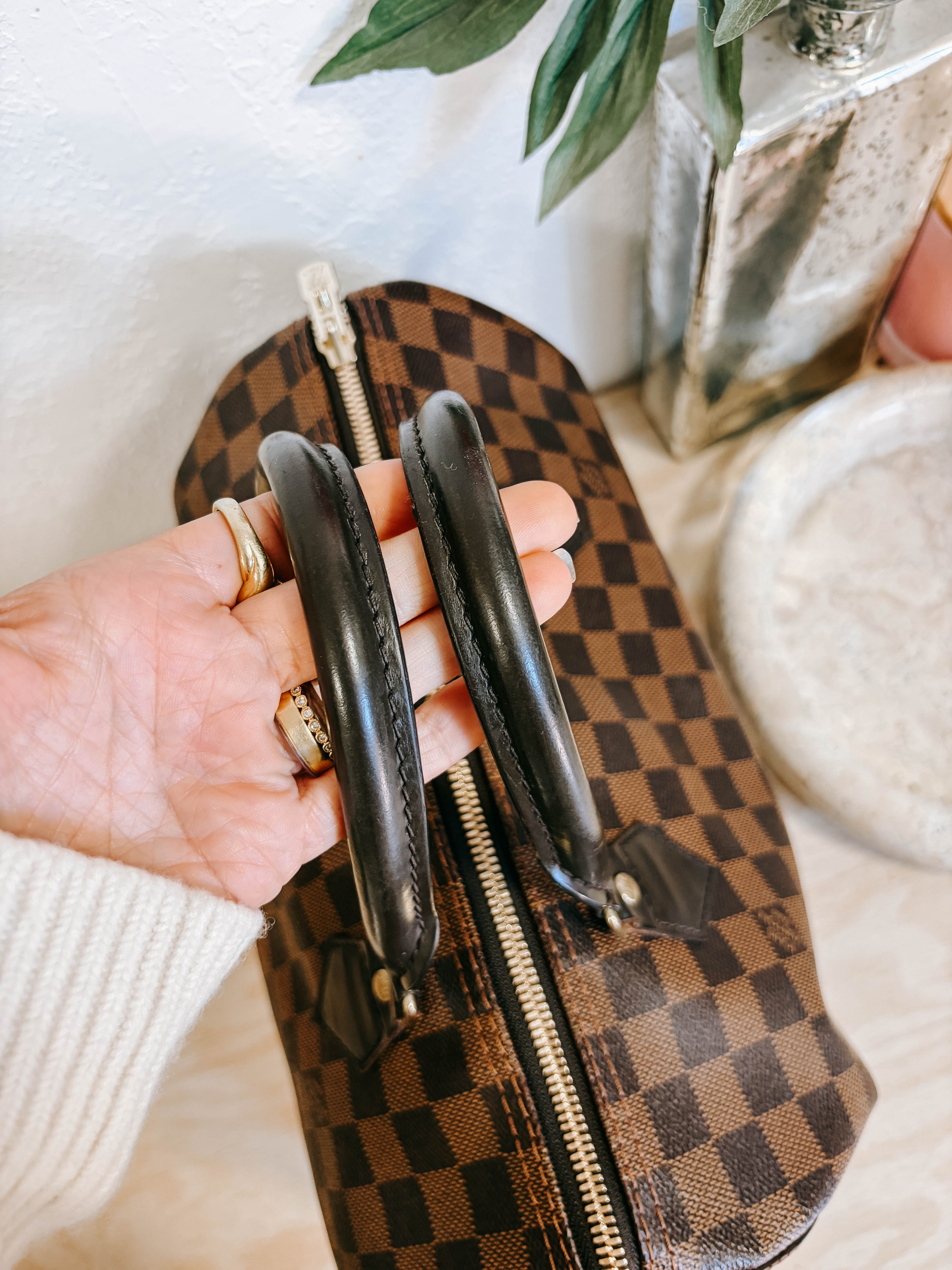 Pre-Owned Louis Vuitton Damier Ebene Speedy 30 Bandouliere *Final Sale*