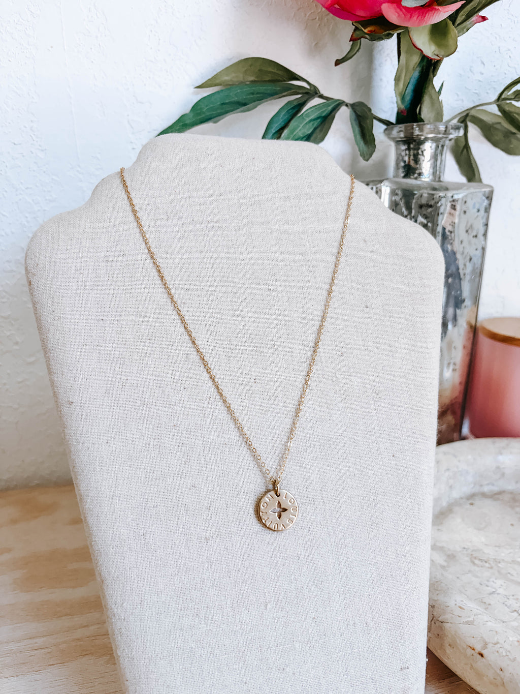 Upcycled Louis Vuitton Round Charm Necklaces *Final Sale*
