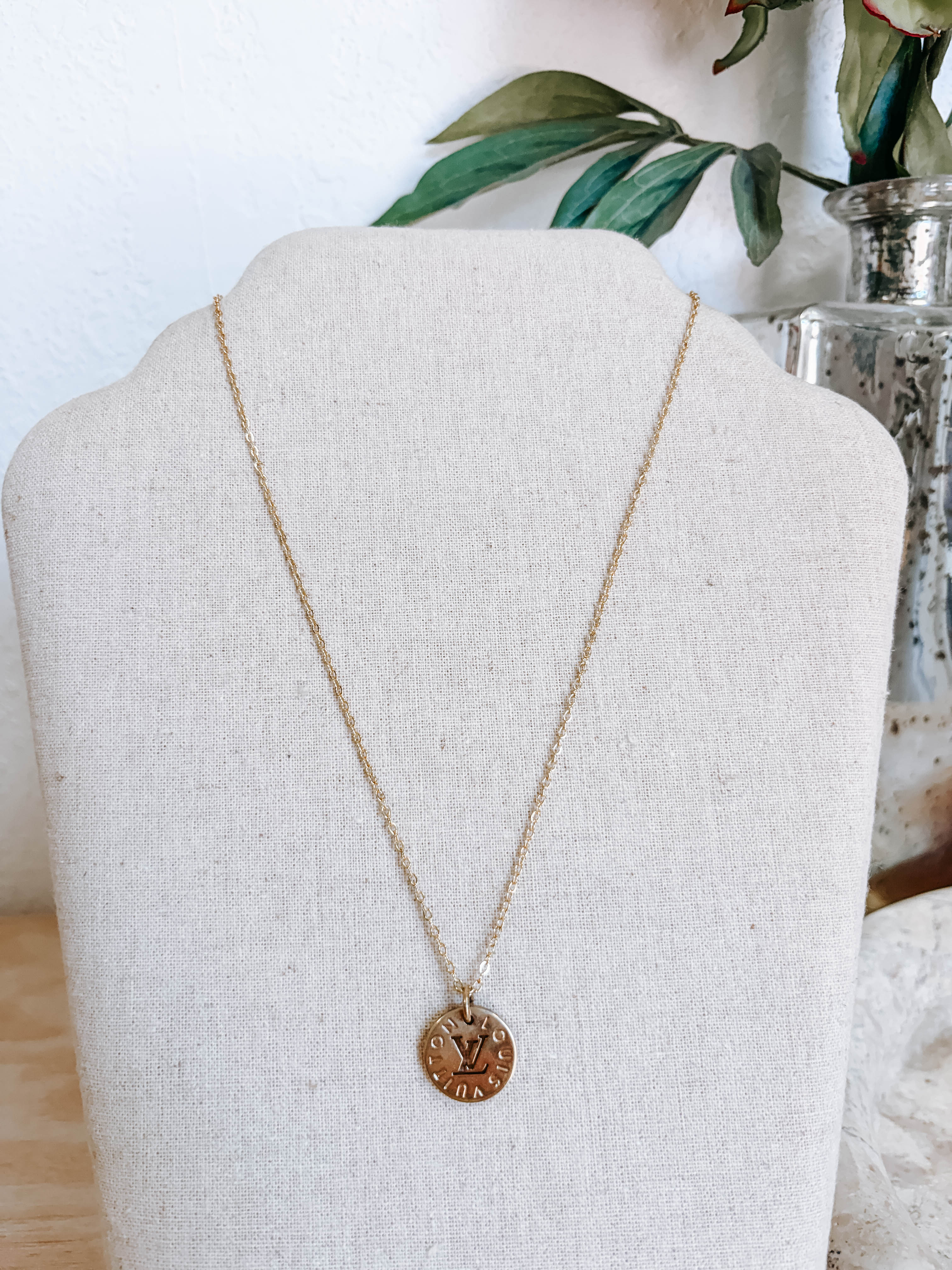 Upcycled Louis Vuitton Round Charm Necklaces *Final Sale*
