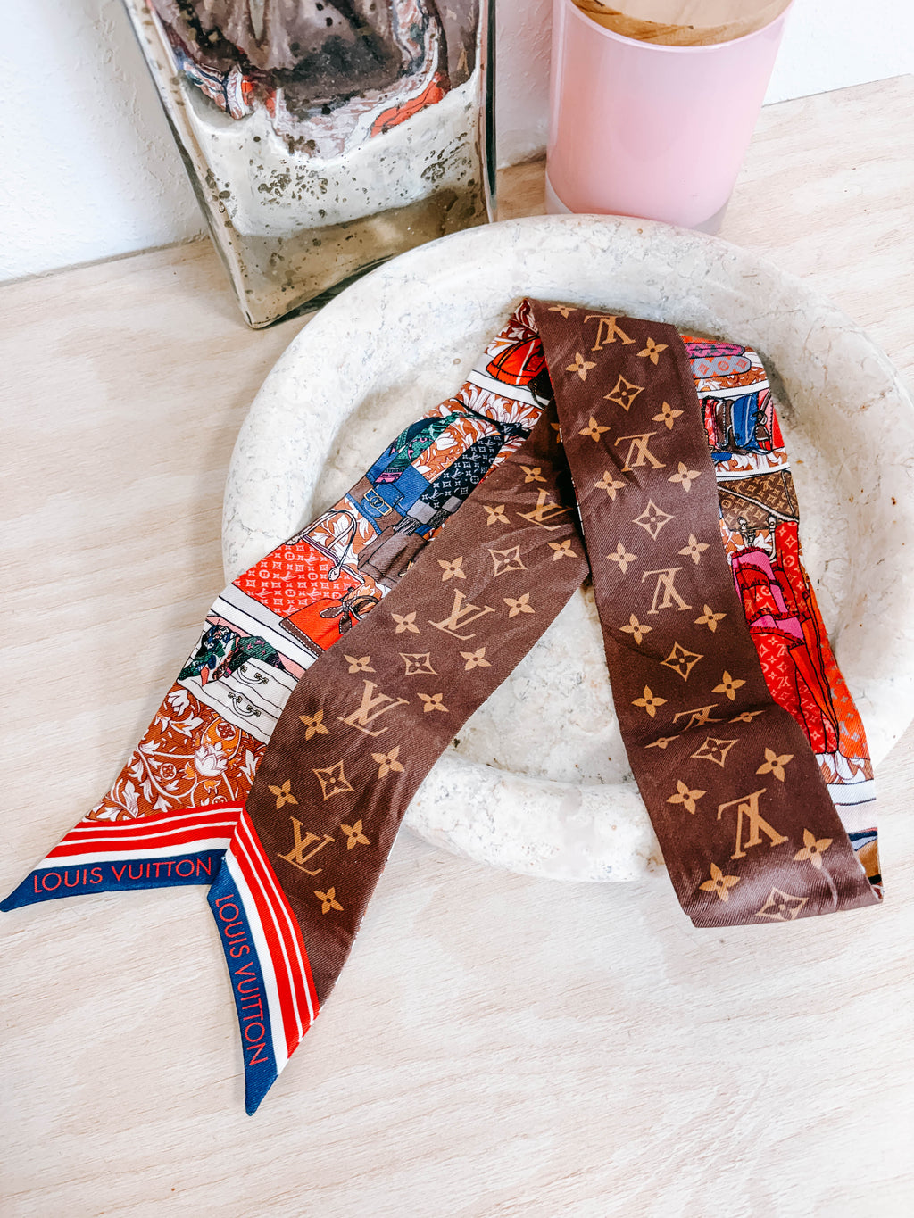 Pre-Owned Louis Vuitton LV Prive BB Bandeau Silk Bandeau Scarf *Final Sale*