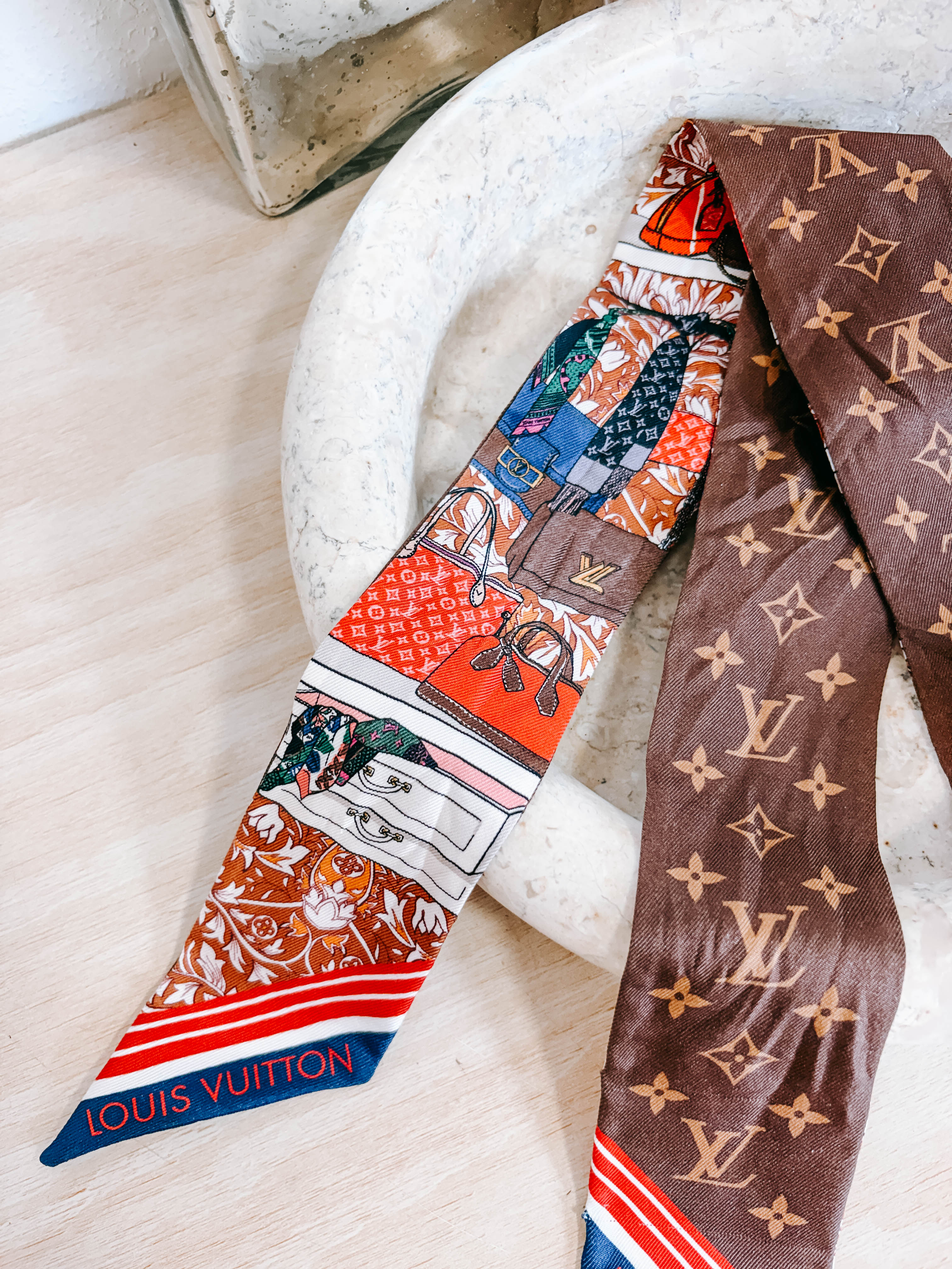Pre-Owned Louis Vuitton LV Prive BB Bandeau Silk Bandeau Scarf *Final Sale*
