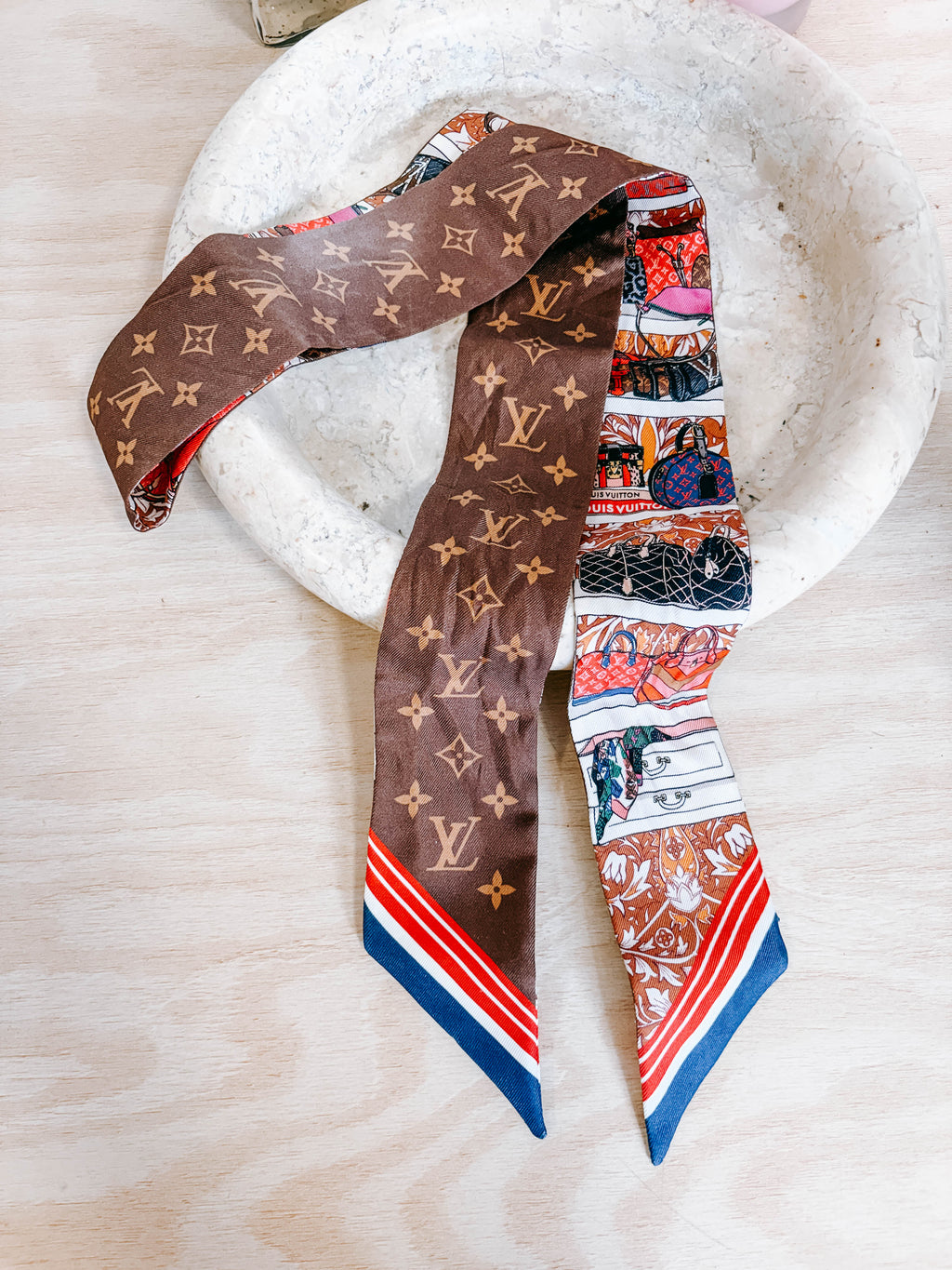 Pre-Owned Louis Vuitton LV Prive BB Bandeau Silk Bandeau Scarf *Final Sale*